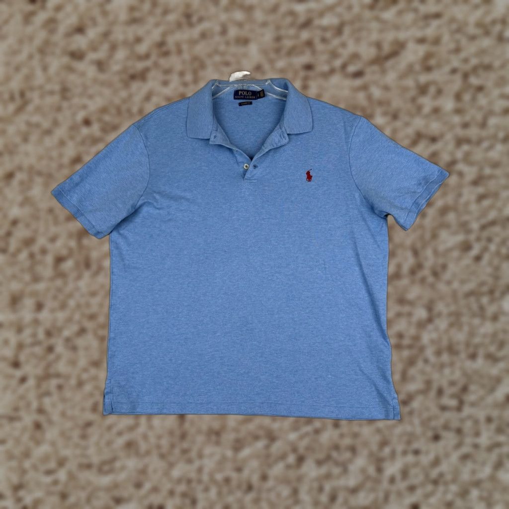 Ralph Lauren VINTAGE Nike Polo Shirt Men Large Blue Golf Pony Short Sleeve Cotton Size US L / EU 52-54 / 3 - 1 Thumbnail