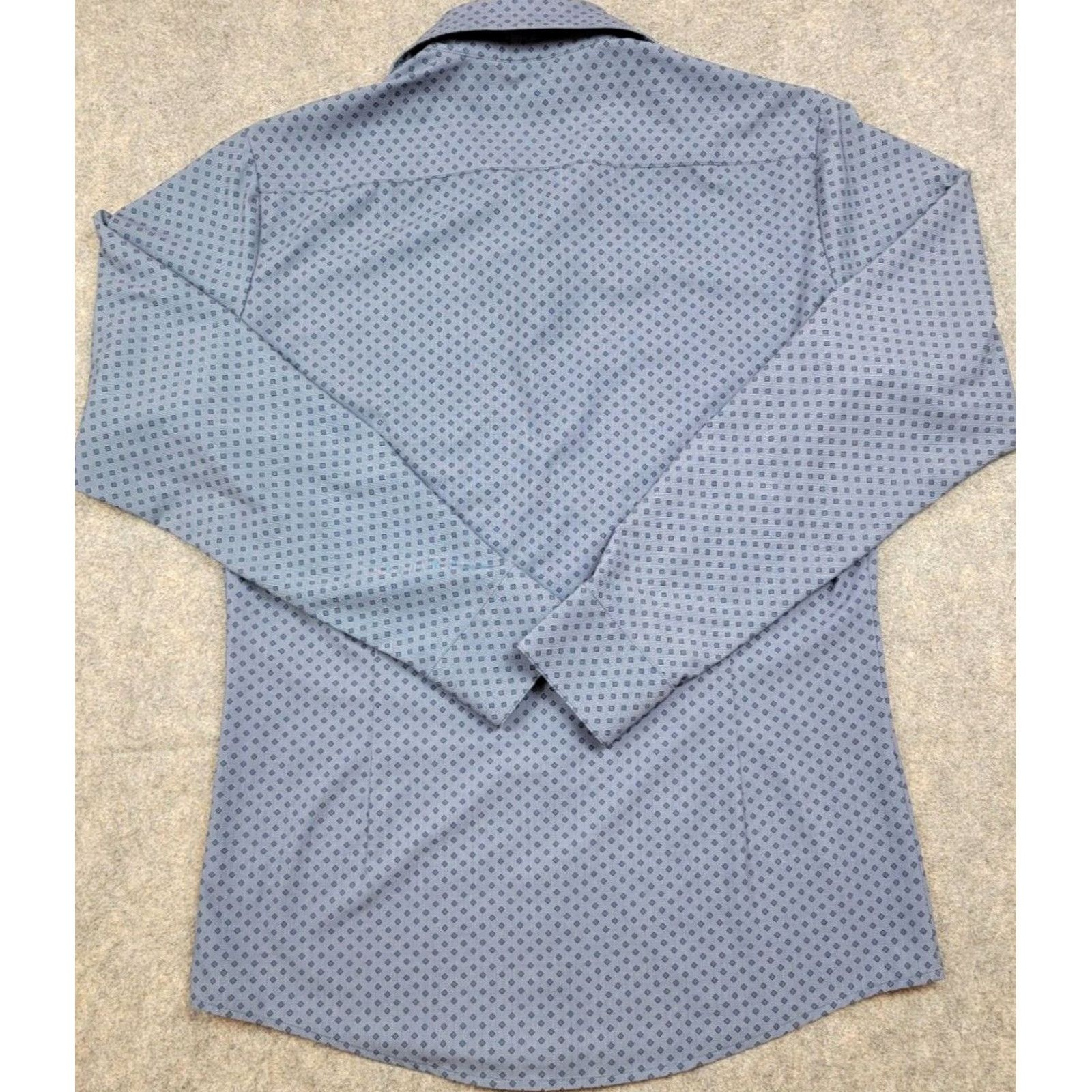 Mizzen+Main Mizzen+Main Leeward Spade Shirt Mens Medium Trim Fit Blue Button Up Stretch Collar Spread Classic Preppy Men Size US M / EU 48-50 / 2 - 6 Thumbnail