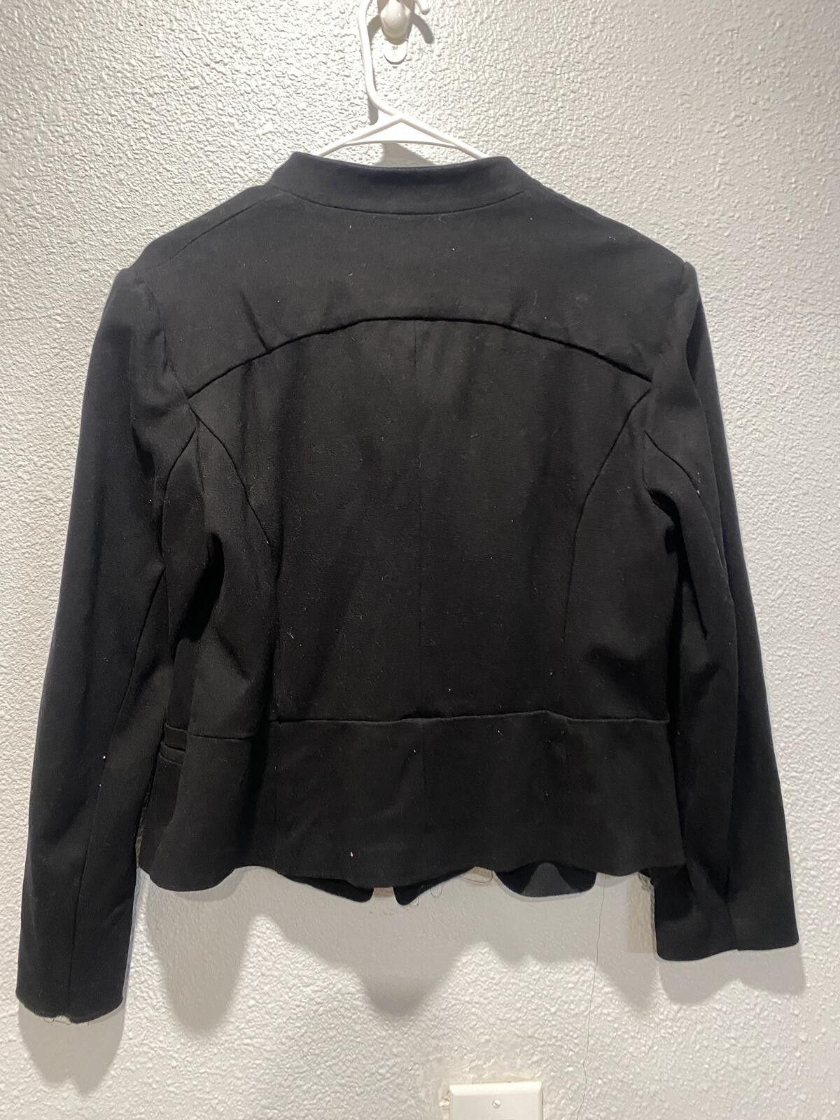 Other Anne Klein Black Zip-Up Blazer Jacket Large Size L / US 10 / IT 46 - 2 Thumbnail