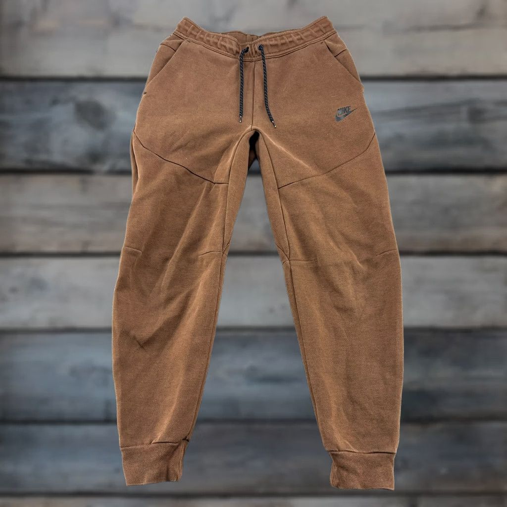 Nike Nike Pants Mens S Brown Jogger Sweat Swoosh Tech Fleece Cotton Mocha NSW Size US 29 - 1 Thumbnail