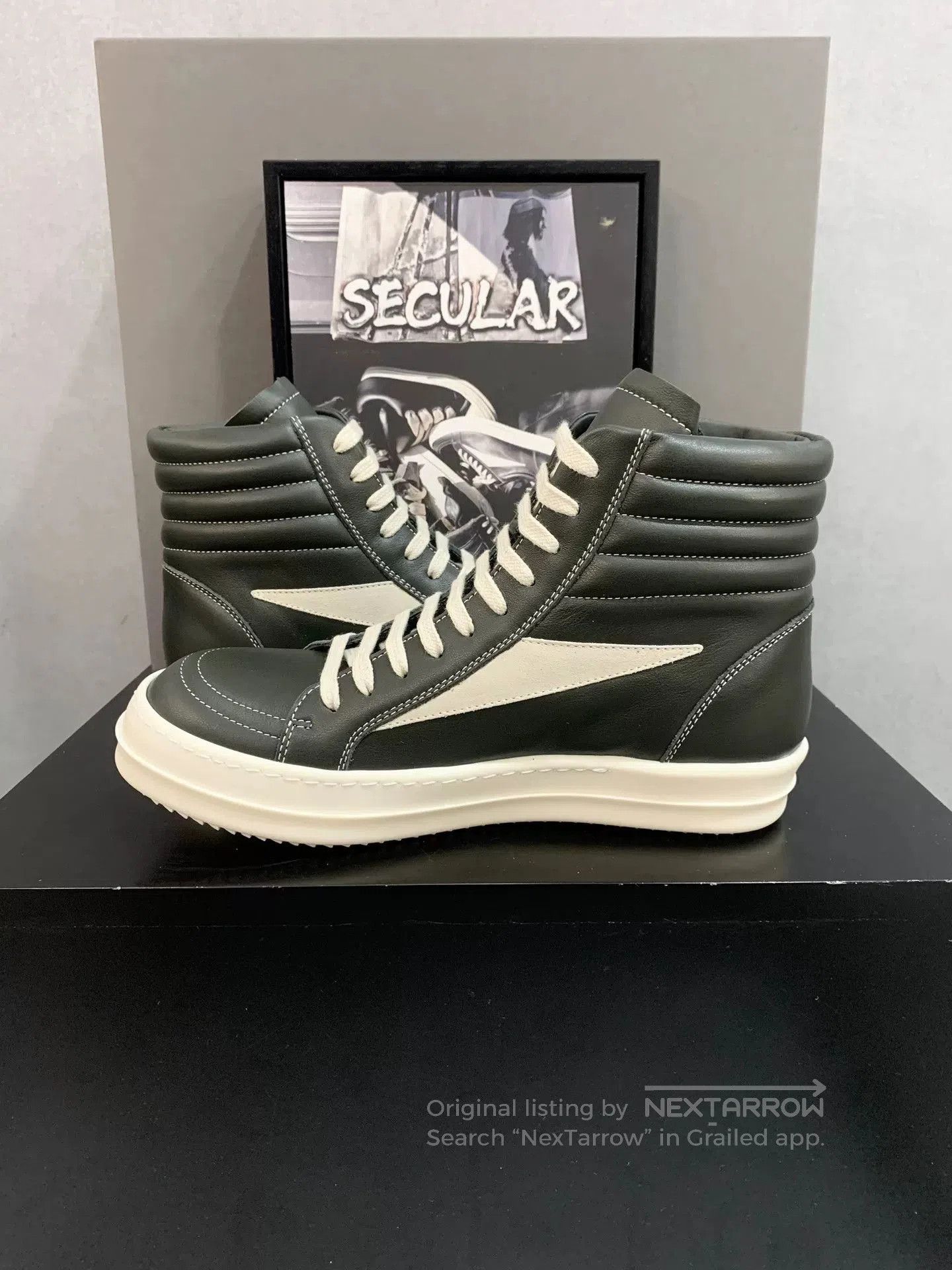 Rick Owens Rick Owens High-Top Leather Sneakers. Size US 6 / EU 39 - 6 Thumbnail