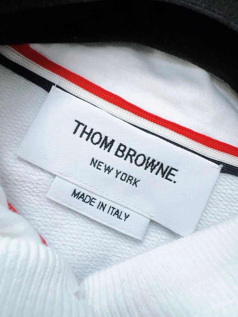 Thom Browne Thom Browne Blue, white and gray patchy hoodie Size XS / US 0-2 / IT 36-38 - 9 Thumbnail