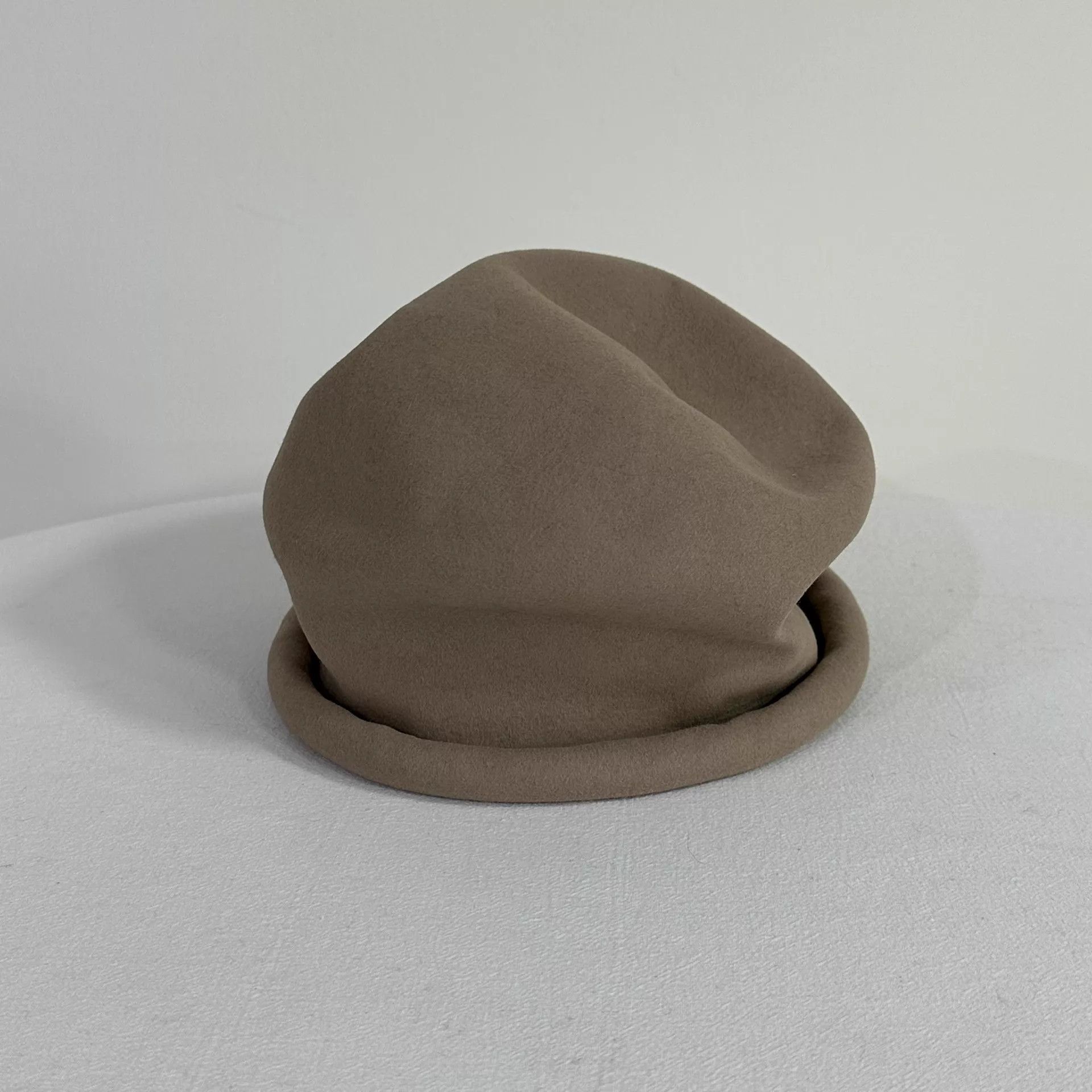 Horisaki HORISAKI Handmade Rabbit Fur Felt Hand-Rolled Brim Hat Size ONE SIZE - 2 Thumbnail