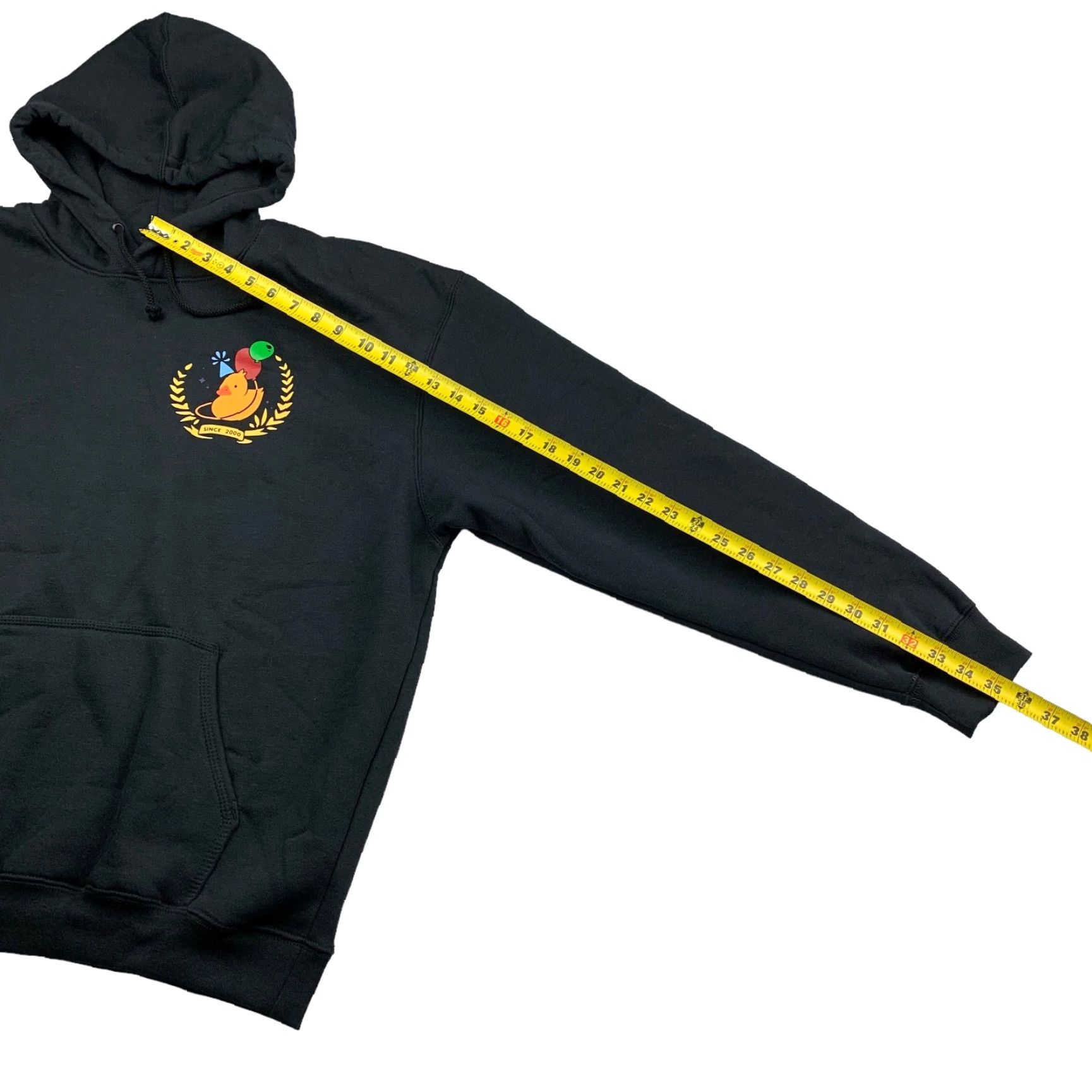 Five Hills Men's Hoodie Pullover Sweatshirt Black XL Birthday Duck Hooded Mens