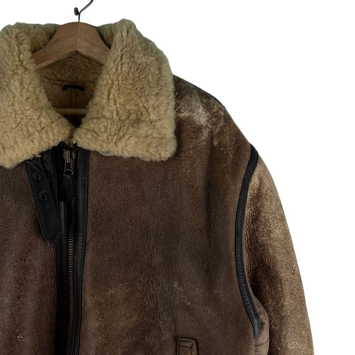 Other 🔥90’s VINTAGE SHEARLING LEATHER B 3 JACKET AVIREX DESIGN Size US L / EU 52-54 / 3 - 3 Thumbnail