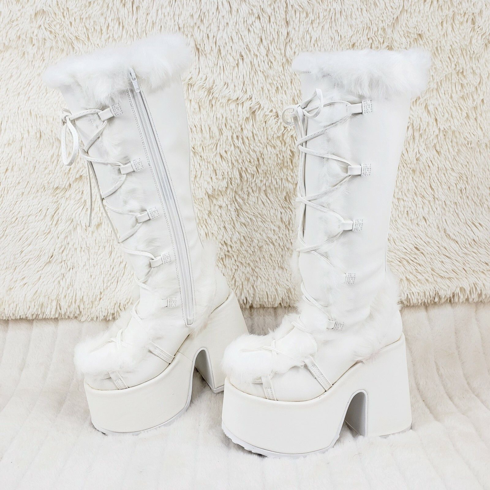 Other DEMONIA Camel 311 Stacked White Mammoth Platform Goth Punk K Size US 12 / IT 42 - 1 Thumbnail