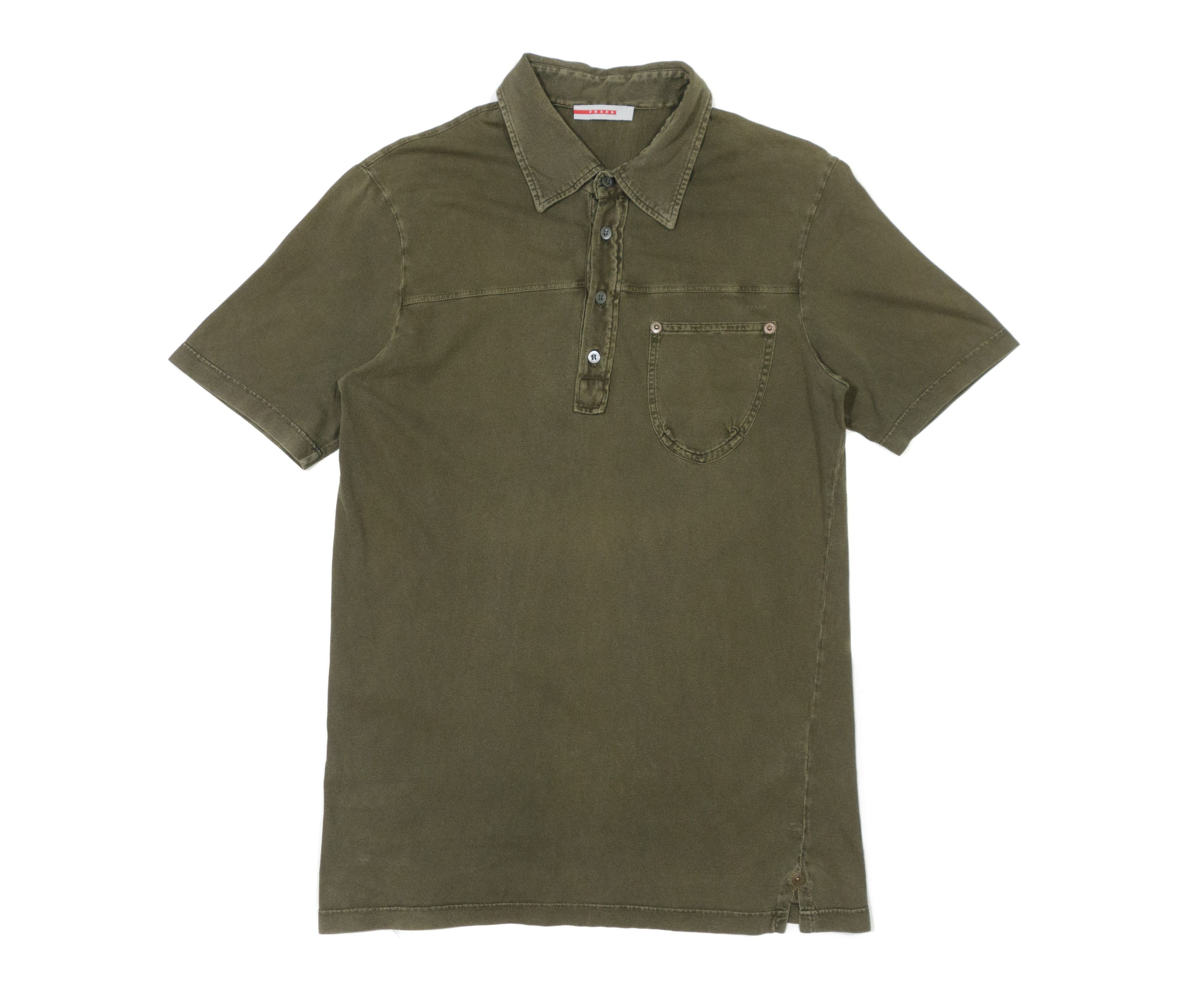 トップス 00s PRADA SPORT polo shirts black green Prada sport polo - Gem