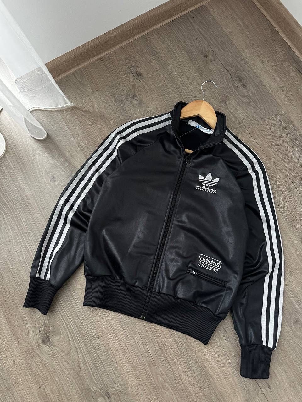 Adidas × Vintage Vintage Adidas Chile 62 Black Full Zip Hoodie Size US M / EU 48-50 / 2 - 4 Thumbnail