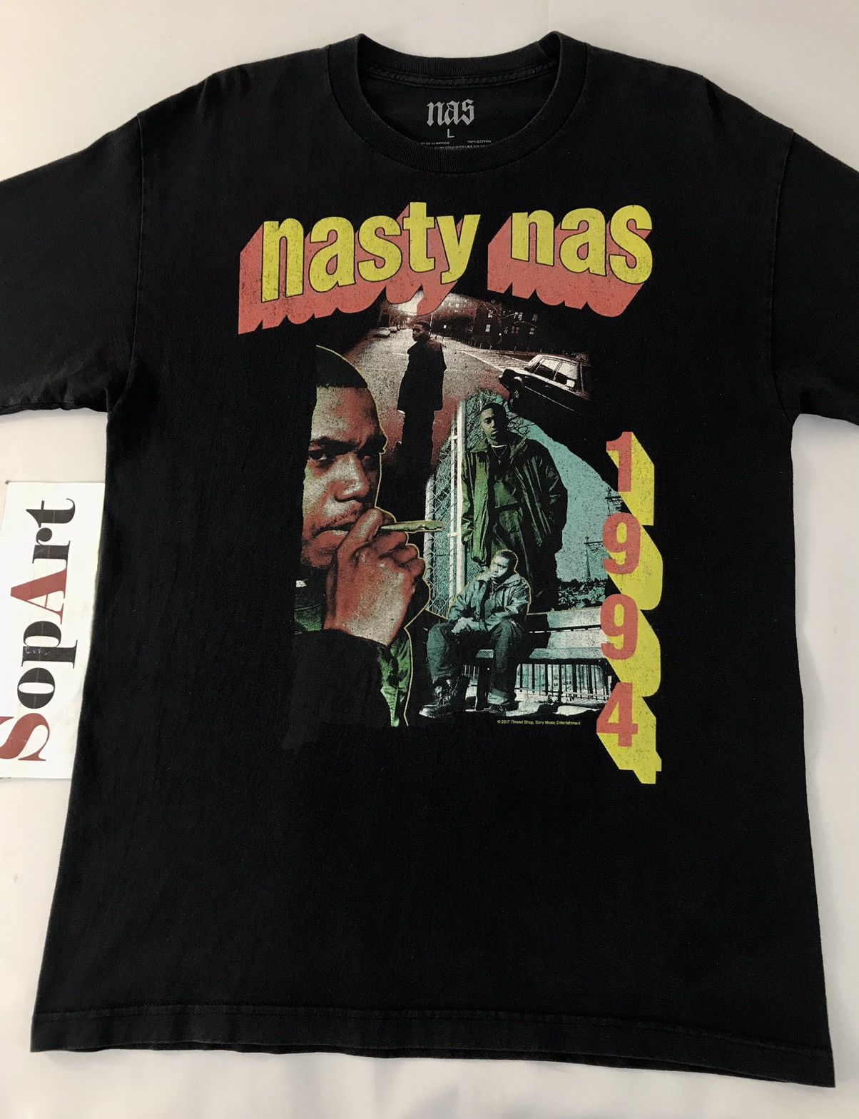 Rap Tees × Vintage Nasty Nas The Rapper 1994 Rap Tee(2017) Size US L / EU 52-54 / 3 - 3 Thumbnail