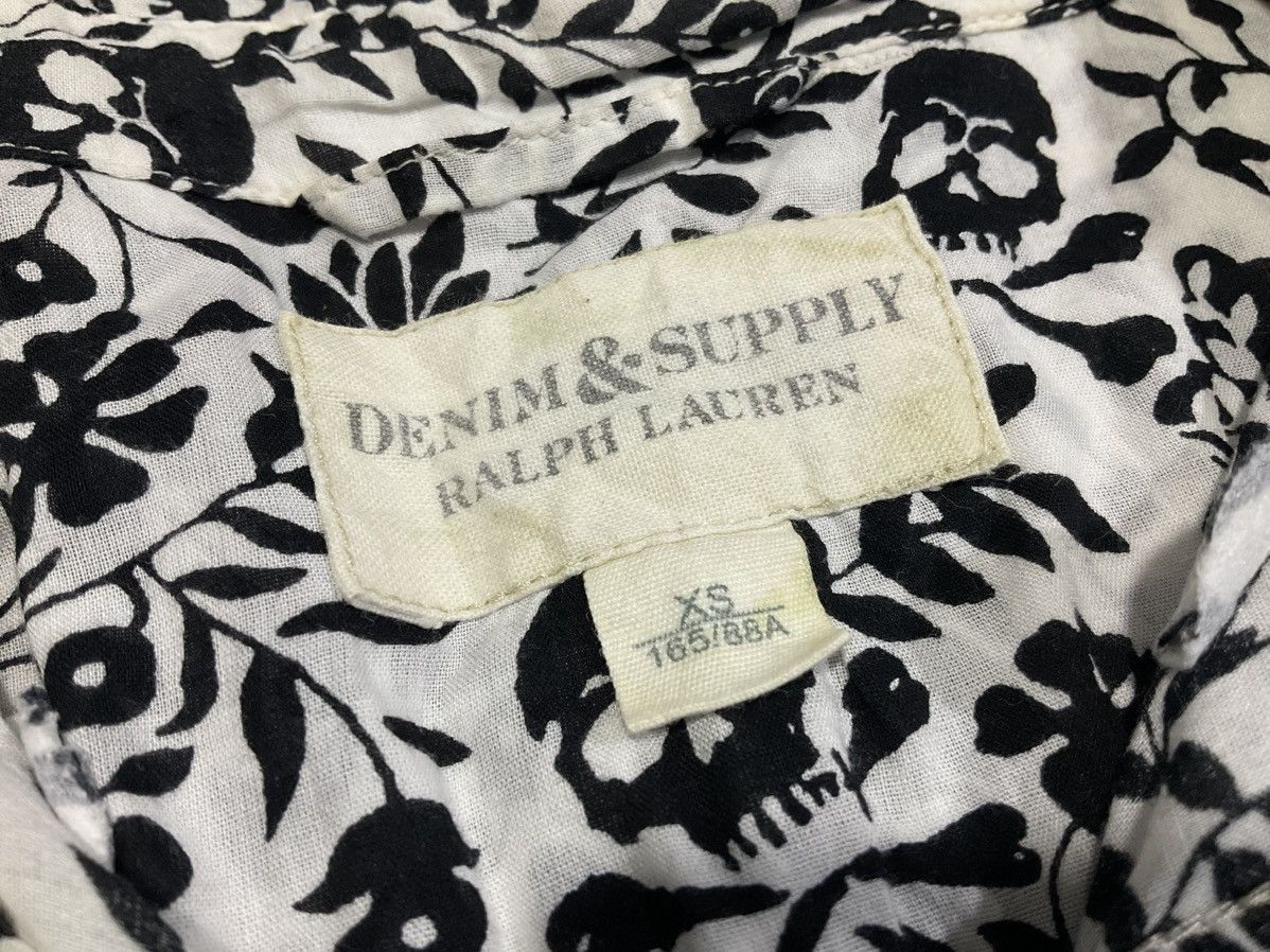 Denim & Supply Ralph Lauren × Hysteric Glamour × Japanese Brand 🔥Sick Y2K Denim Supply Ralph Lauren Floral Skull Shirt Size US M / EU 48-50 / 2 - 5 Thumbnail