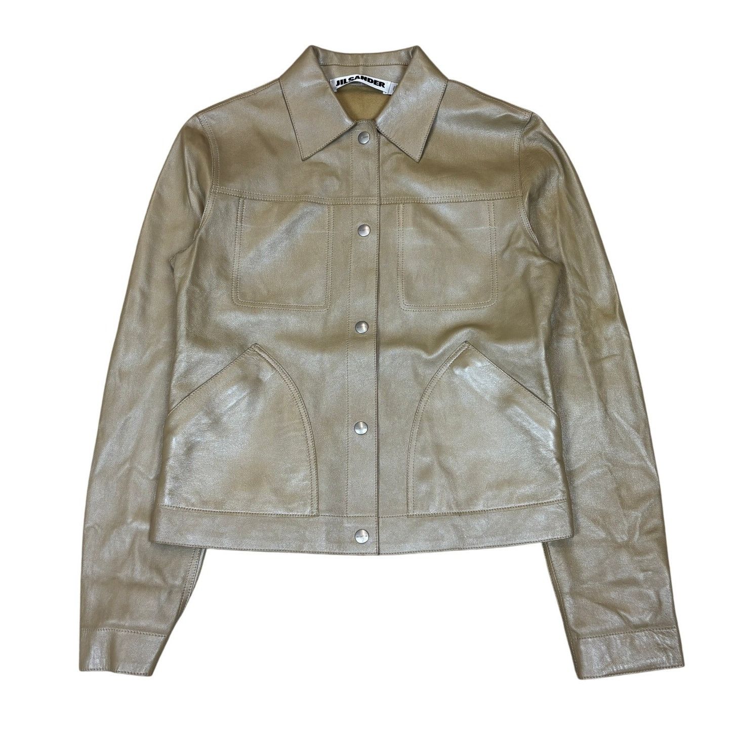 Jil Sander Jil Sander Raf Simons Leather Jacket Women's 36 Minimalist Size XS / US 0-2 / IT 36-38 - 1 Thumbnail