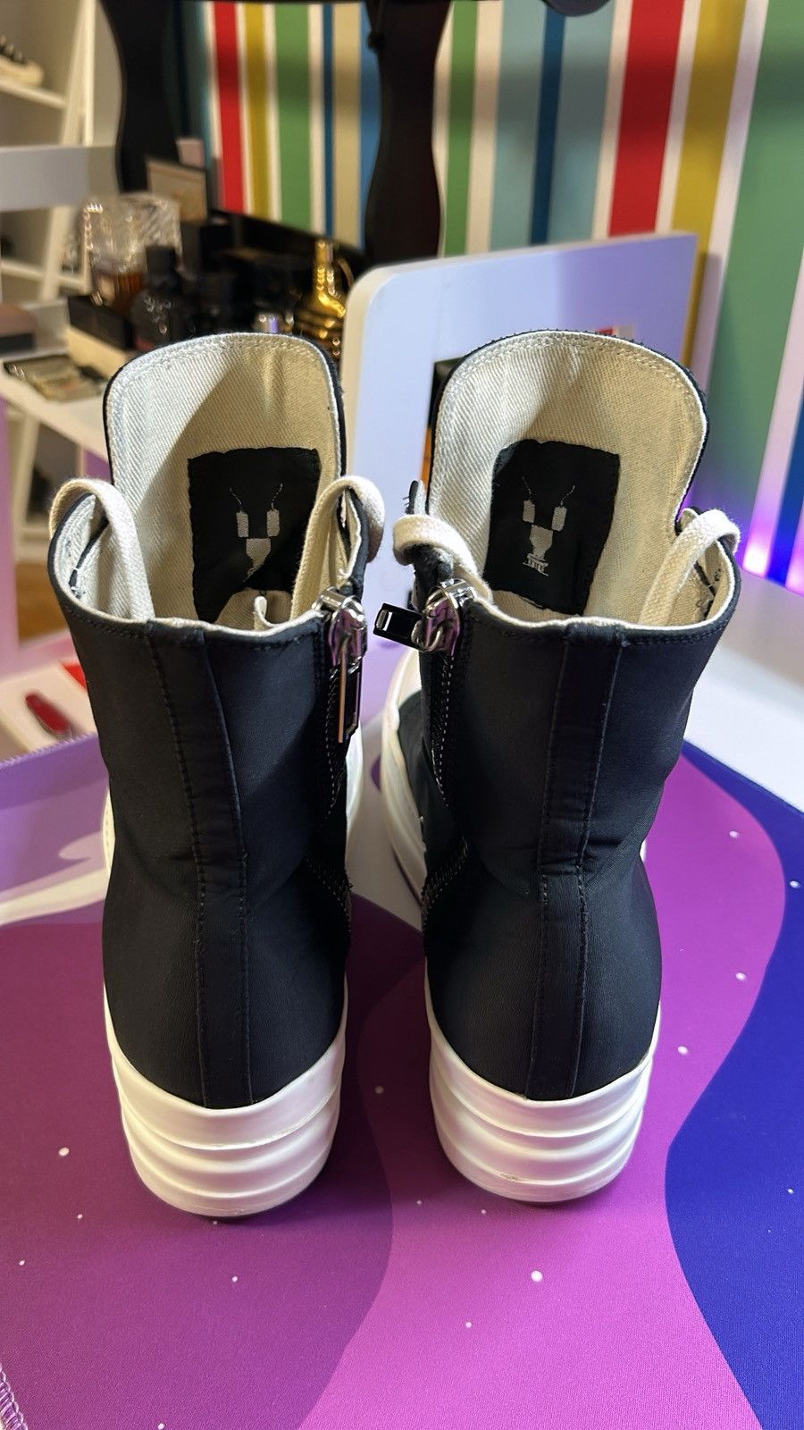 Rick Owens Drkshdw Rick Owens DRKSHDW Ramones Double Bumper Size US 6 / EU 39 - 4 Thumbnail