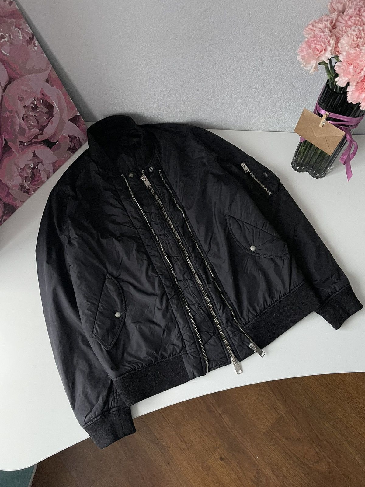 Allsaints Allsaints Bomber Nylon Zippers Full 4 Black Luxury Size US M / EU 48-50 / 2 - 2 Thumbnail