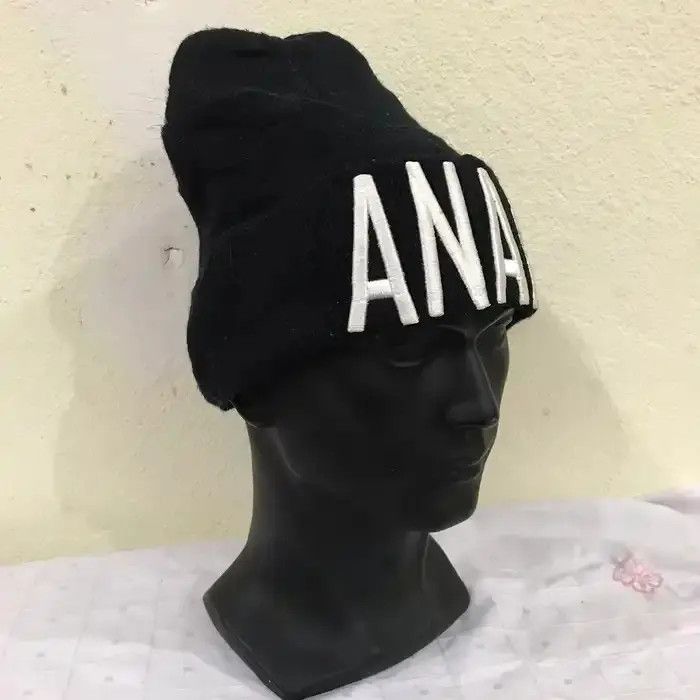 Japanese Brand × Vintage ANAP Spellout Beanie Hat Size ONE SIZE - 3 Thumbnail