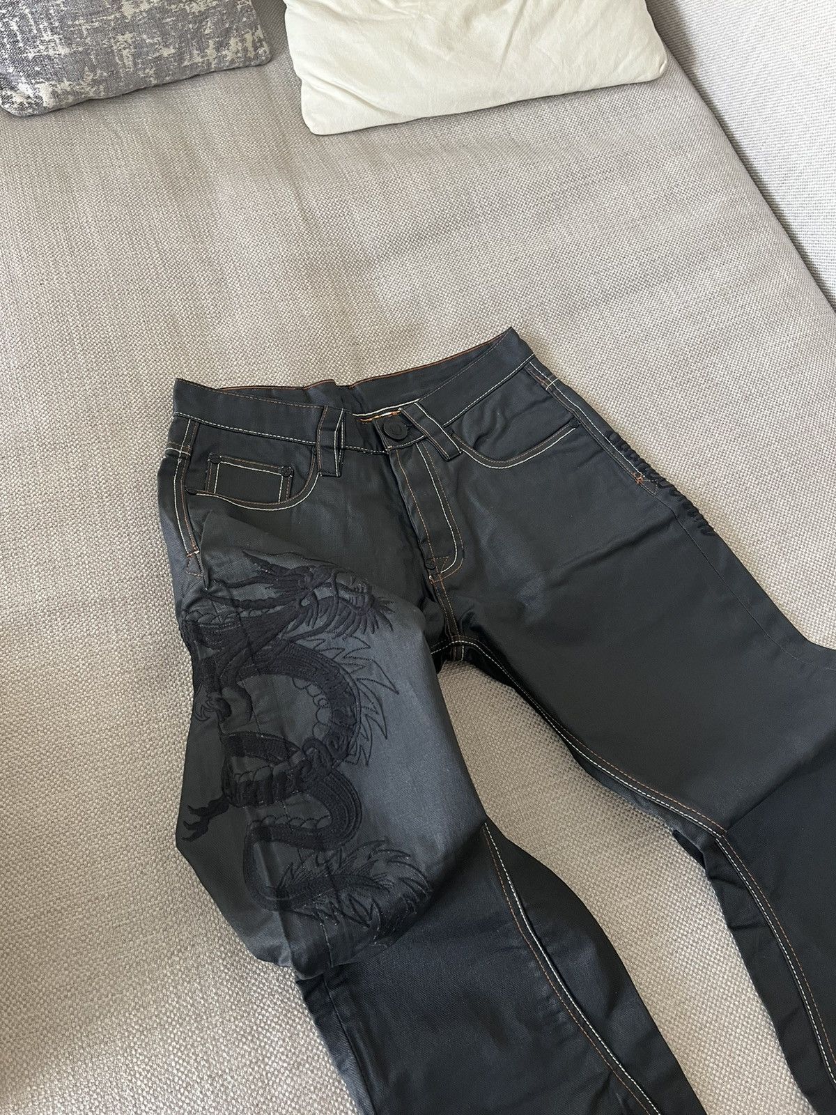 Japanese Brand × Vintage Vintage 💥 Japanese Dragon Pants Size US 30 / EU 46 - 8 Thumbnail