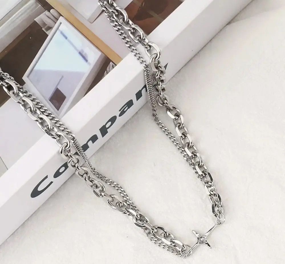 Other Punk Double Layer Cross Chain Necklace Size ONE SIZE - 3 Thumbnail