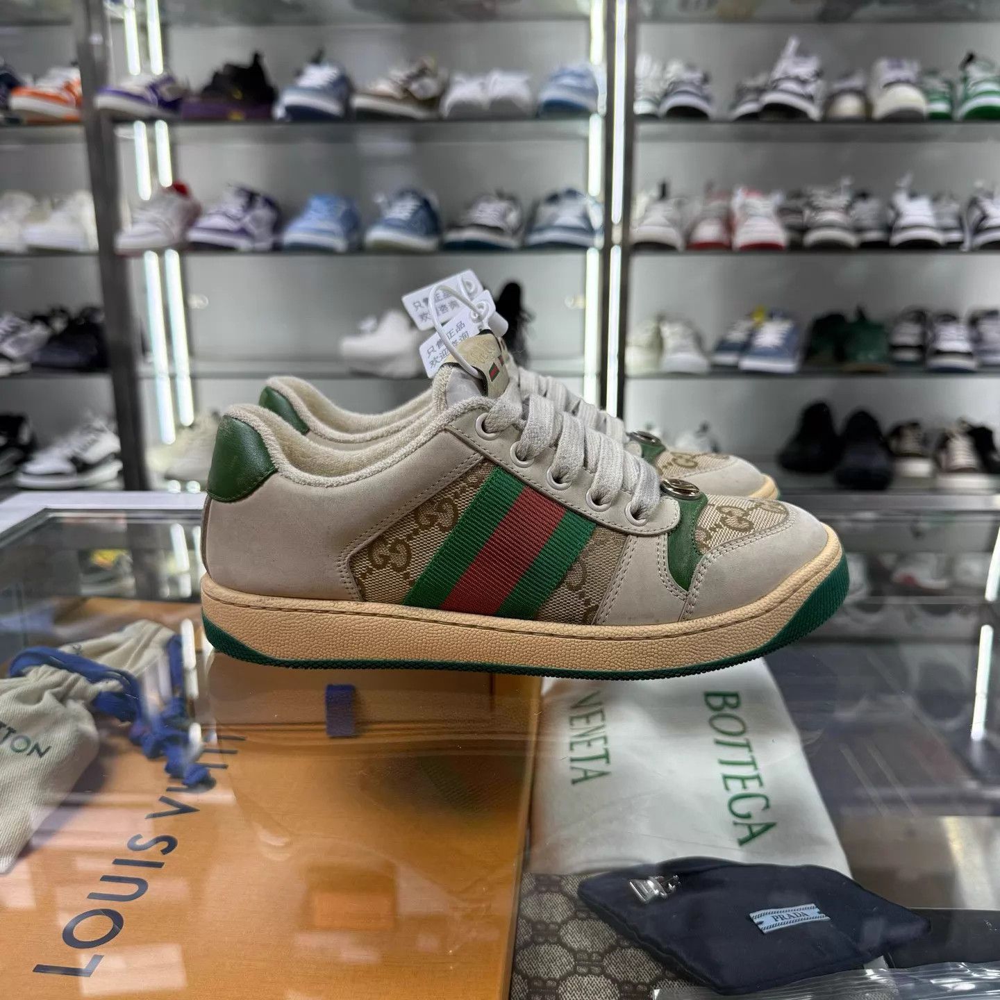 Gucci Gucci Disrupted Leather Sneakers Women's 34.5 Size US 4 / IT 34 - 2 Thumbnail