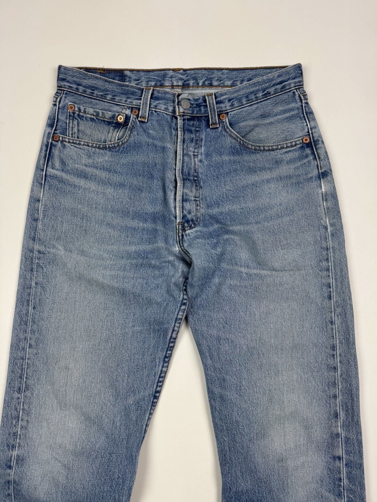 Levi's 1990’s Vintage Distressed Levi’s 501 Washed Denim USA Jeans Size US 31 - 6 Thumbnail