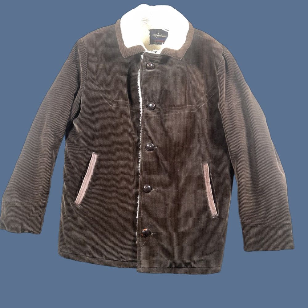 VINTAGE Matt Andrews Corduroy Jacket Mens 44 Western Cowboy Hippie Rockabilly 70s 60s Outdoor Classic