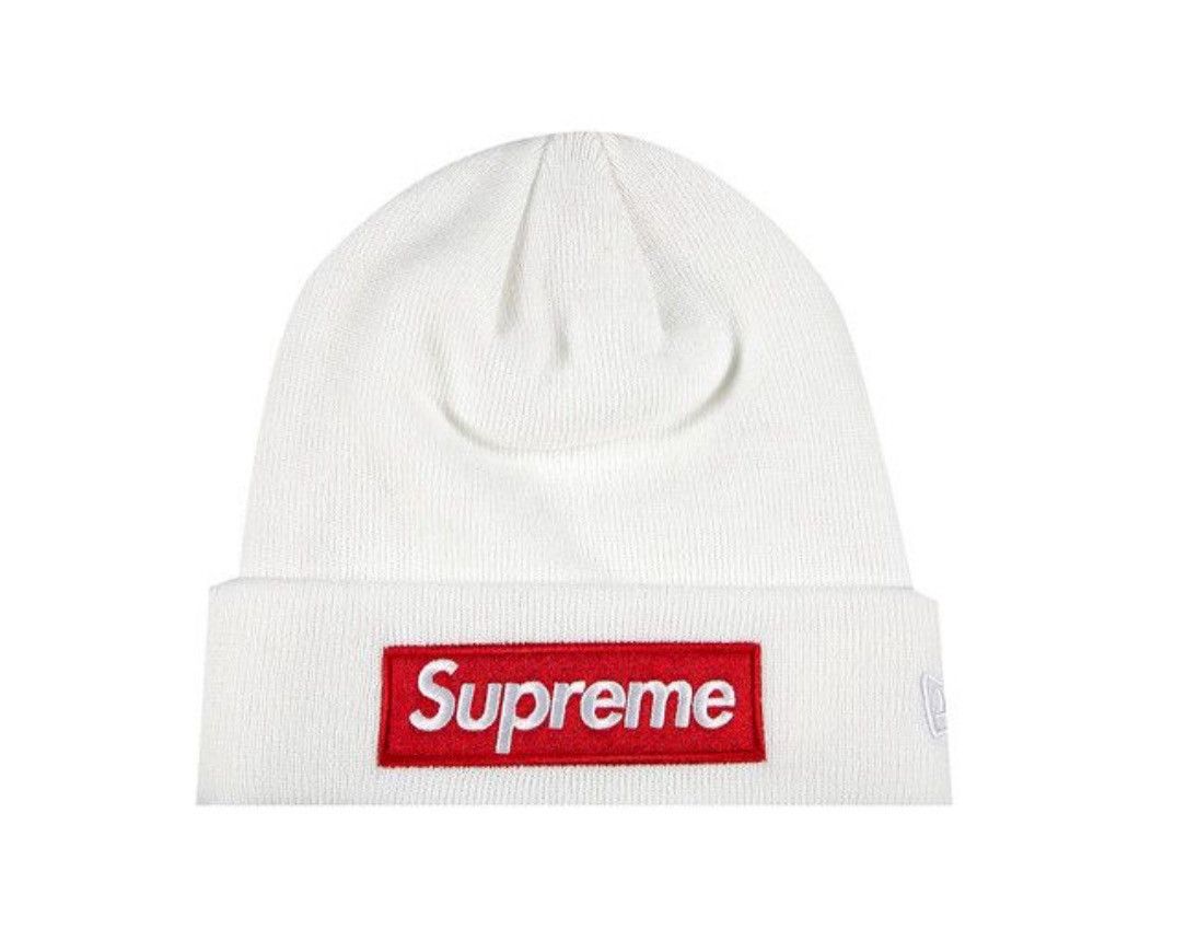Supreme Supreme white red box logo beanie Size ONE SIZE - 1 Thumbnail