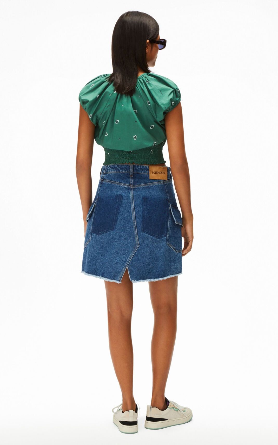 Kenzo o1y1025 Blouse in Green/White Size M / US 6-8 / IT 42-44 - 4 Thumbnail
