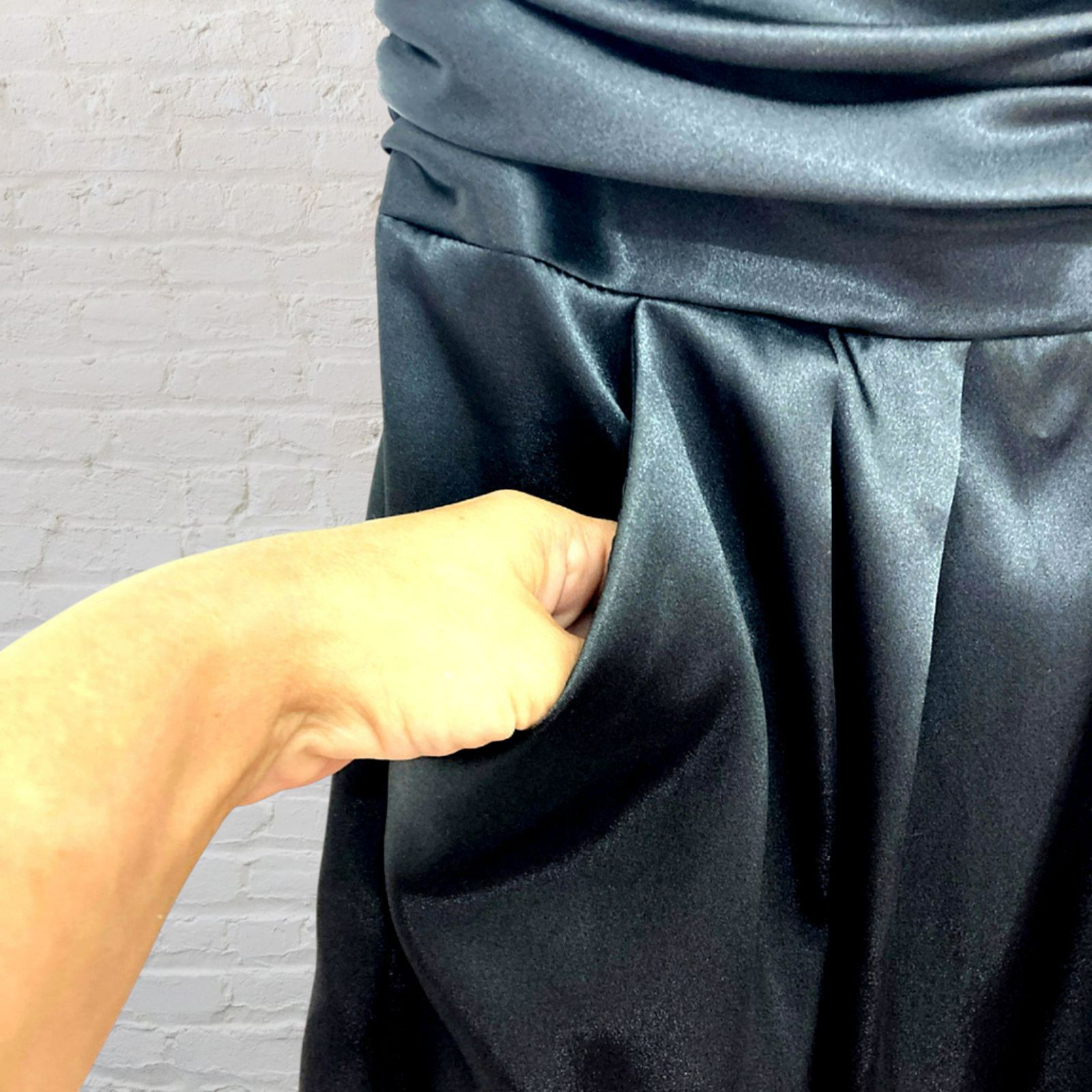 Other David's Bridal Black Satin Strapless Dress - Size 8 Size M / US 6-8 / IT 42-44 - 8 Thumbnail
