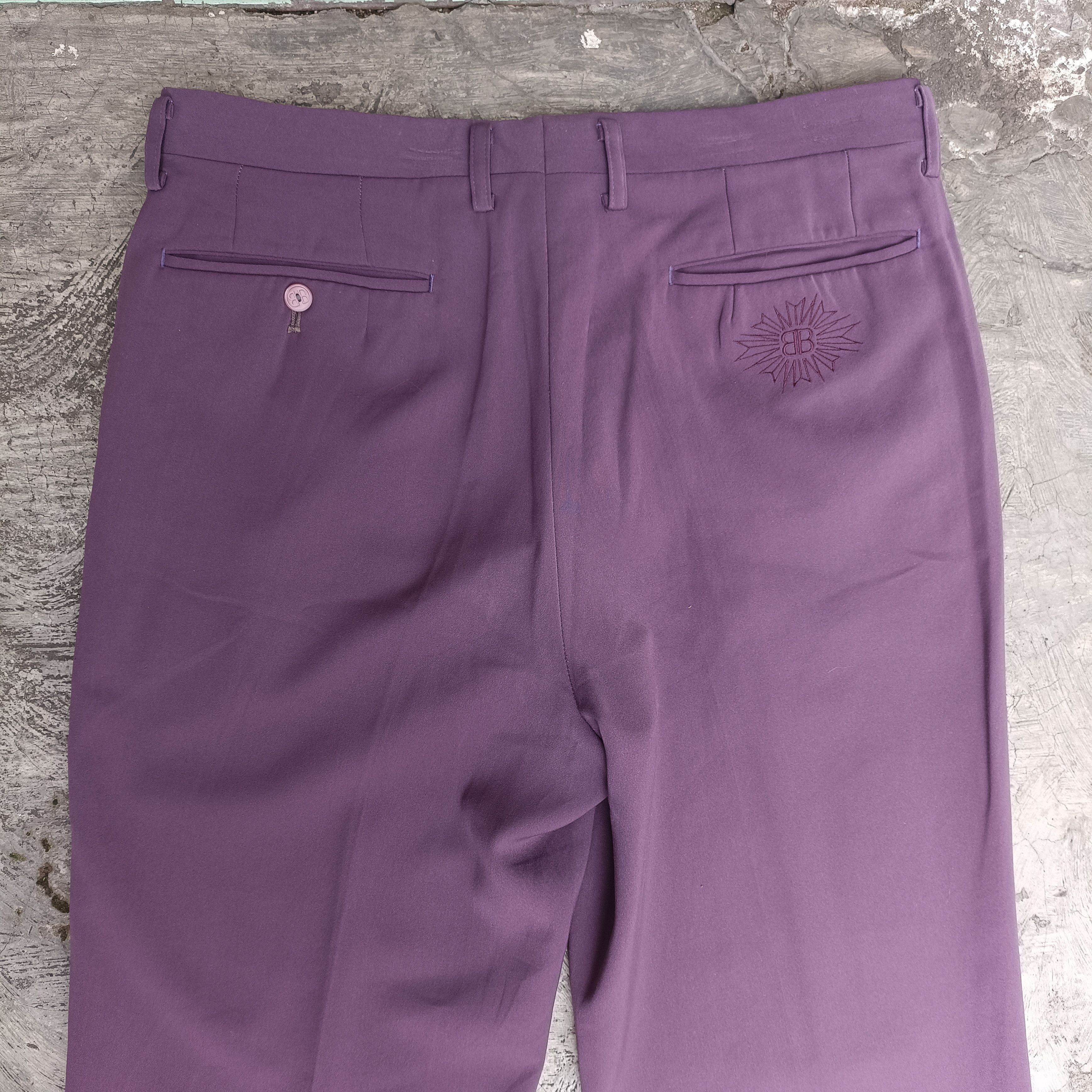 Balenciaga Vintage Balenciaga Casual Purple Logo trouser Pants Size US 33 - 7 Thumbnail