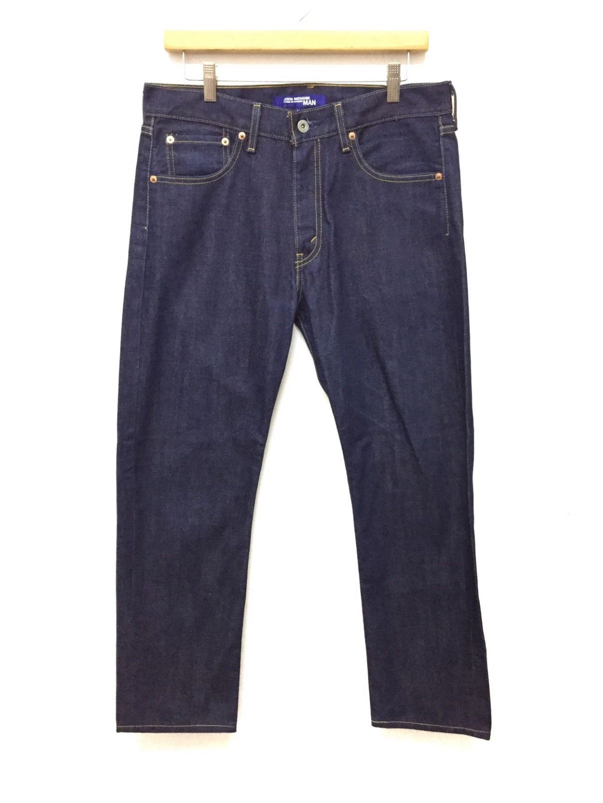 Comme des Garcons AD02 Junya Watanabe 56 Numeric printing Indigo denim Size US 33 - 4 Thumbnail