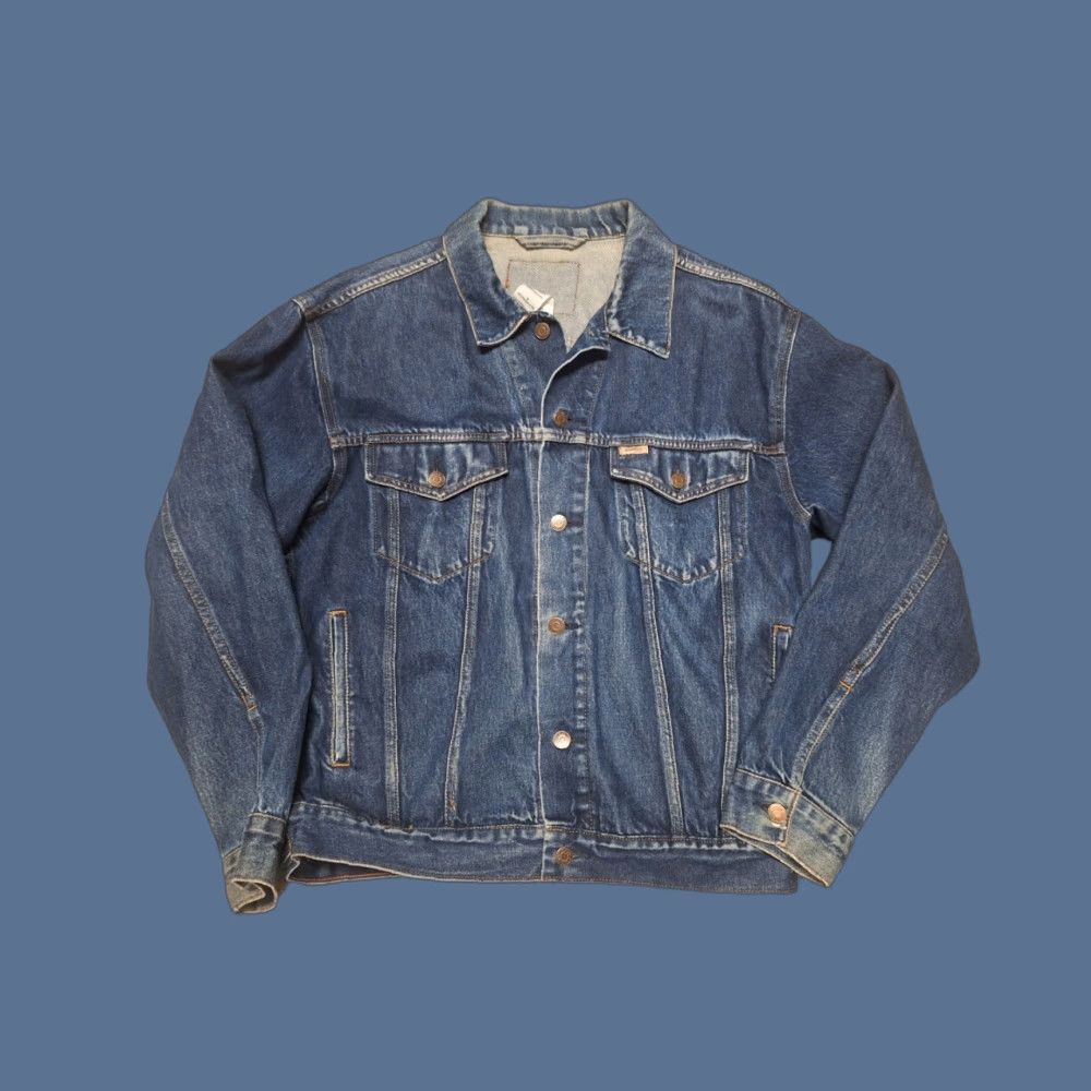 Levi's VINTAGE Levi's Denim Trucker Jacket Men Medium Blue 00s Signature Regular Short Button Collar Size US M / EU 48-50 / 2 - 1 Thumbnail