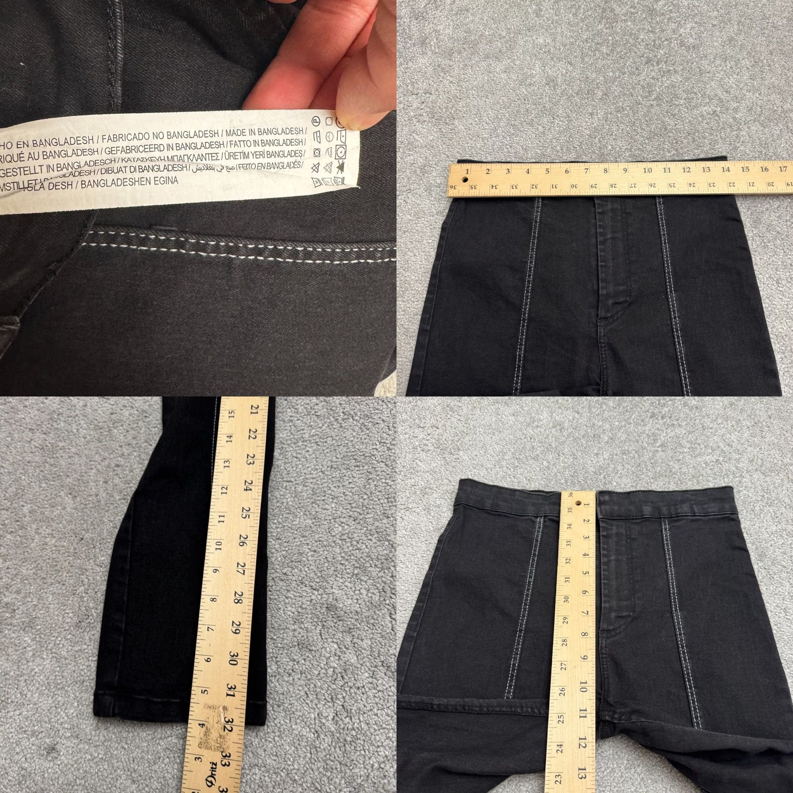 Zara Zara Jeans Womens 8 High Rise Seamed Skinny Denim Black Size 30" / US 8 / IT 44 - 8 Thumbnail