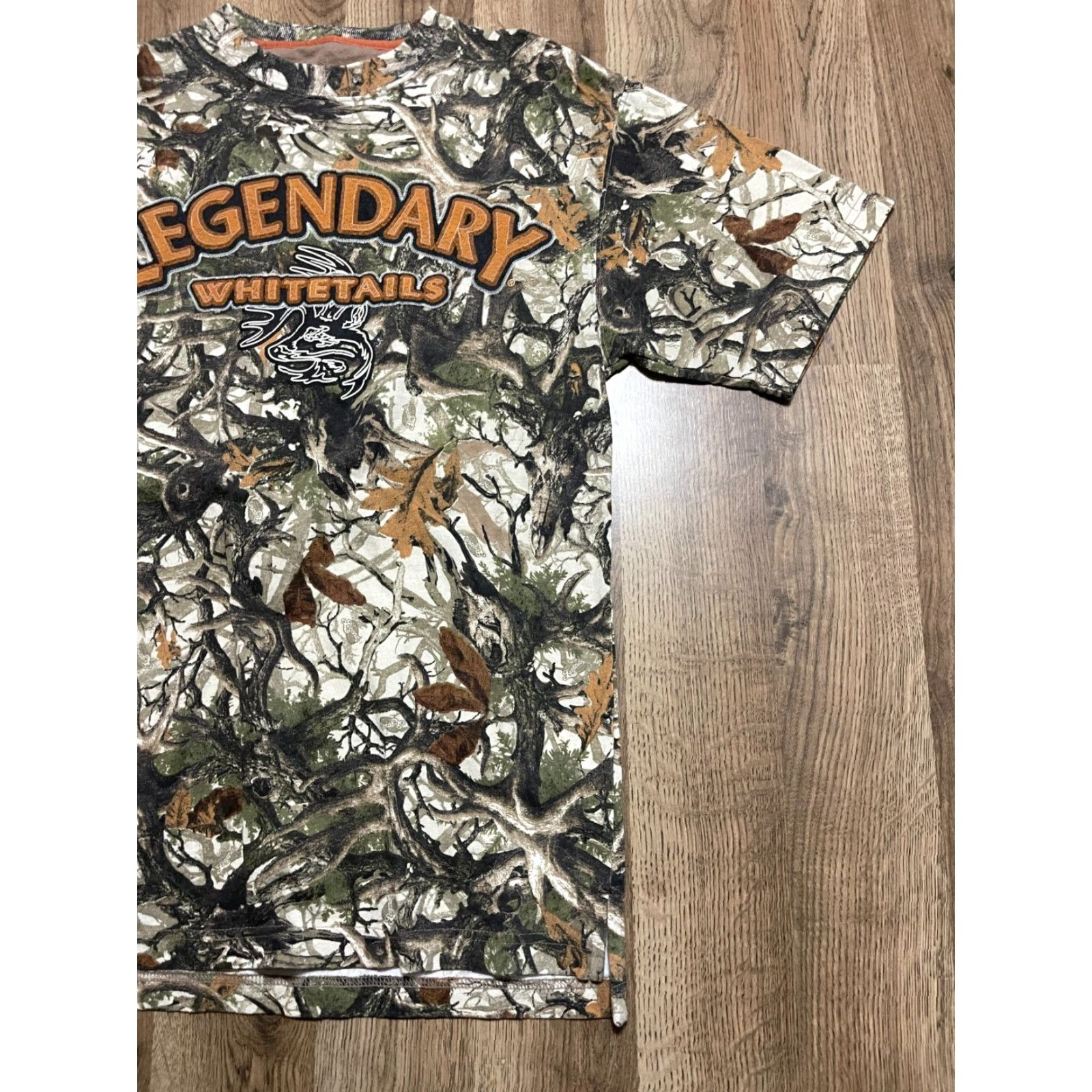 Vintage Legendary Whitetails Shirt Mens Size Small Brown Green Camouflage T-Shirt Casual Short Sleeve Regular Fit Vintage No N/A Size S / US 4 / IT 40 - 4 Thumbnail