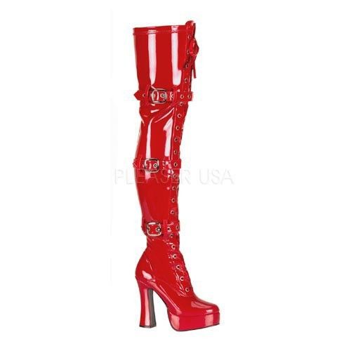Other Electra 3028 Buckle Lace Up Thigh High Platform Boots Chunky Size US 11 / IT 41 - 1 Thumbnail