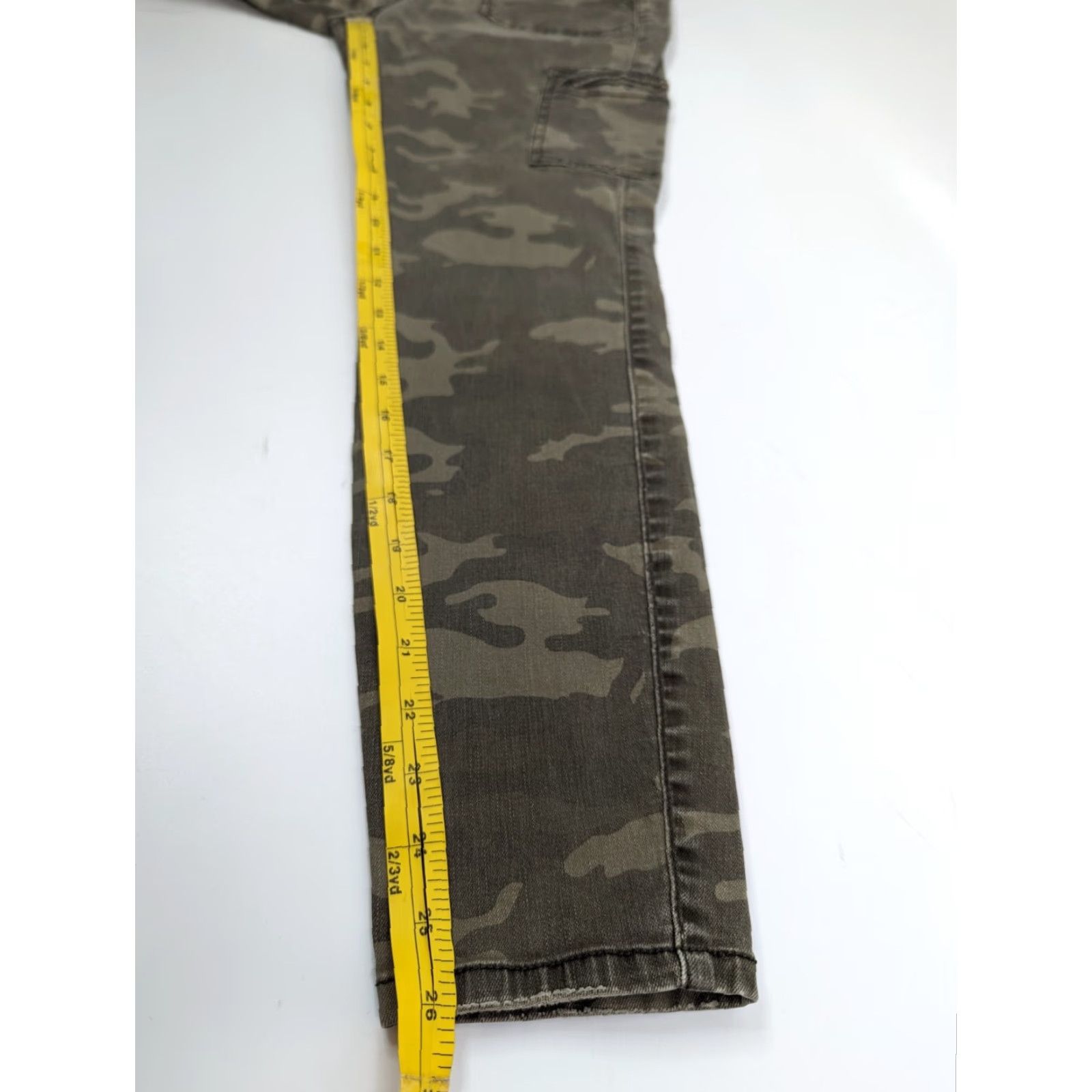 Vintage Mudd Jeans JEGGING High Rise Cargo Pocket Camouflage Green Size 13 Women's Regular Denim Cotton Blend Broad Belt Loops Size 34" / US 12 / IT 48 - 6 Thumbnail