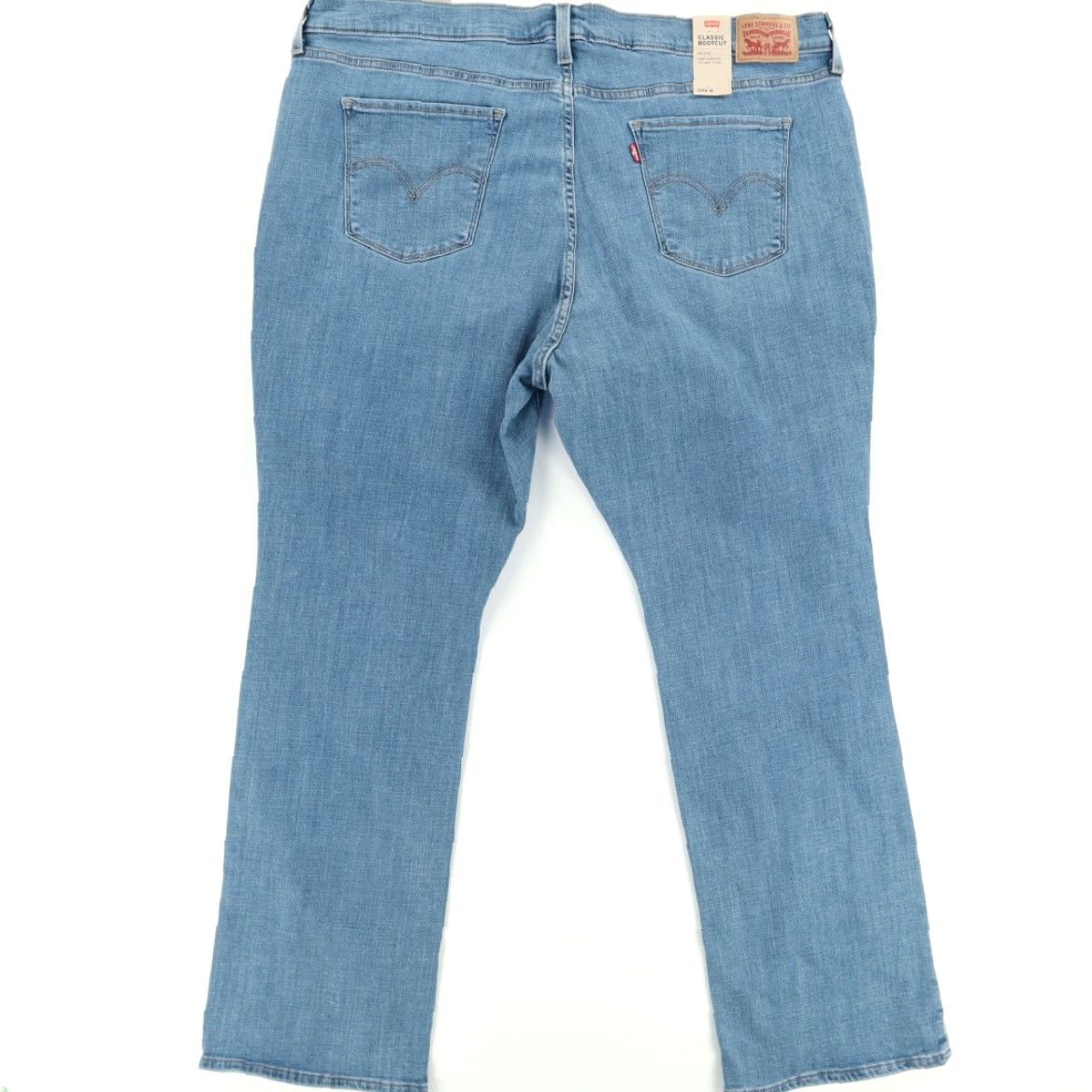 Denime Levis Jeans Blue Women's 24W Classic Bootcut Denim Stretch Slim Regular Cotton Blend Pants Ladies 24W Blue 90s Event Casual Mens Womens Size 42" / US 20 - 4 Thumbnail
