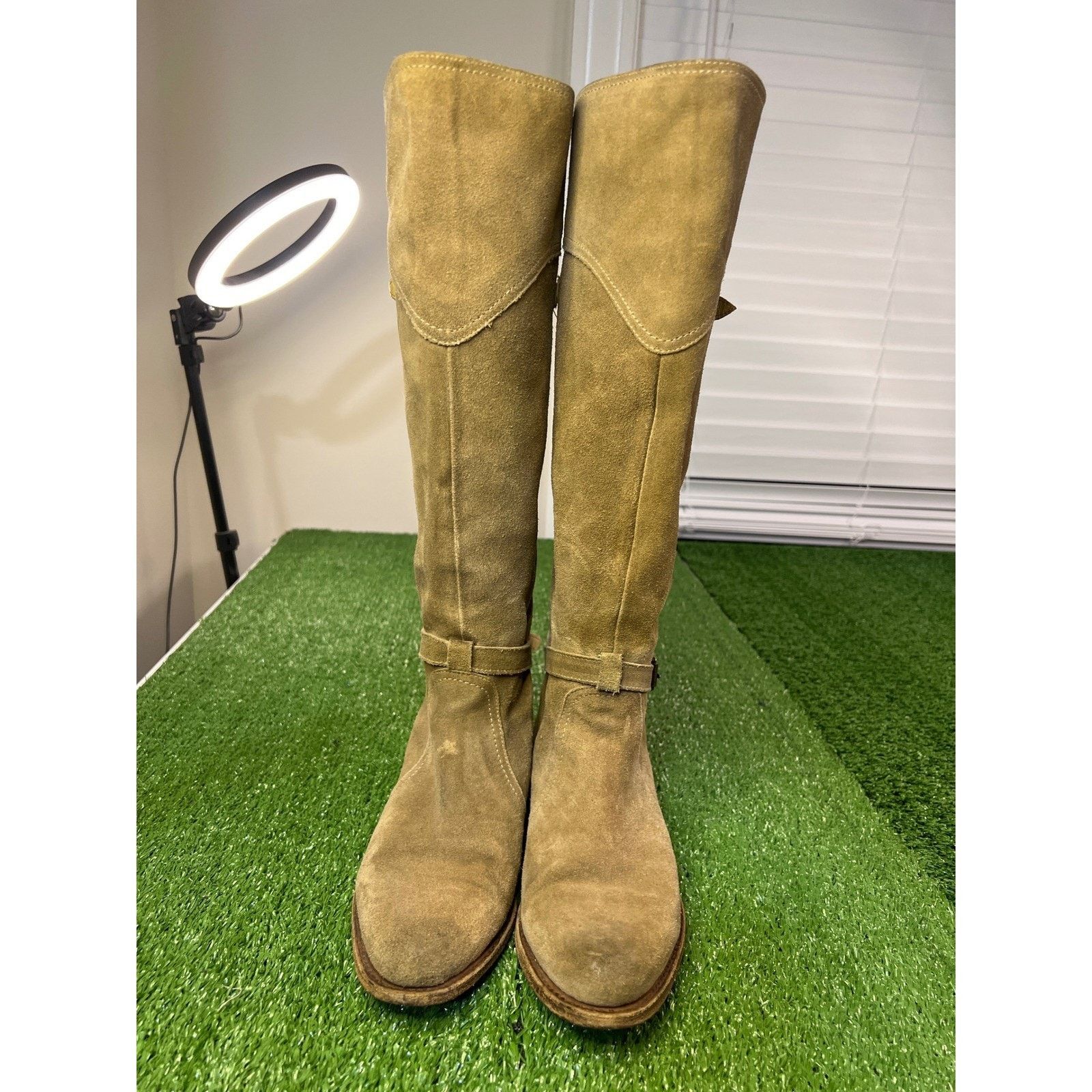 Frye Frye Dorado 77562 Button Back Zip Tall Suede Boots Womens 7 Size US 7 / IT 37 - 3 Thumbnail
