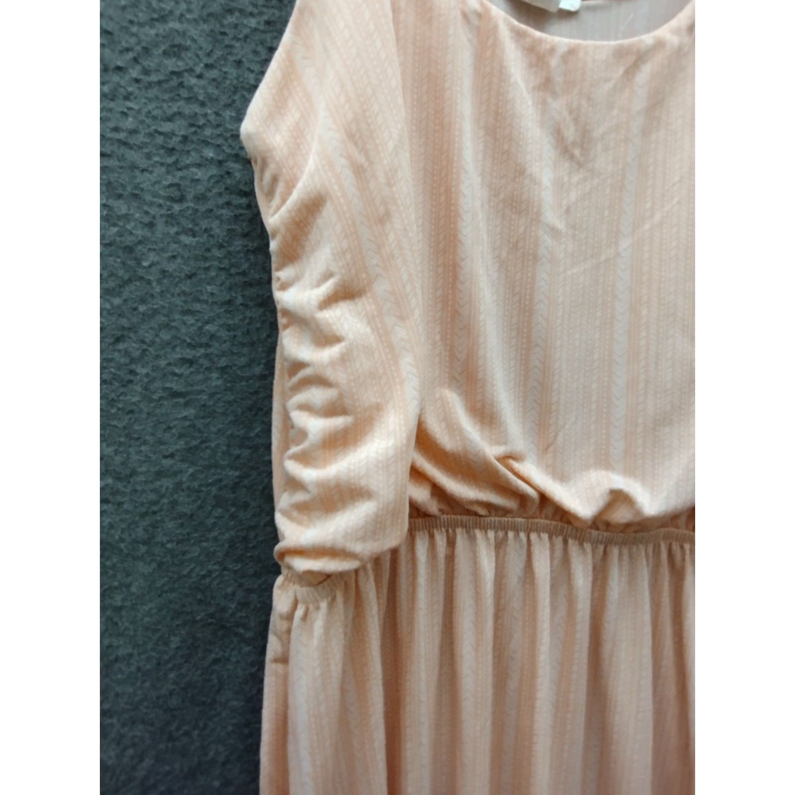 Vintage Exist Women's Jersey Sleeveless Maxi Dress L Peach/White Arrow Print Boho Dress Jersey Womens Maxi L Peach/White Arrow Print Boho Size L / US 10 / IT 46 - 7 Thumbnail
