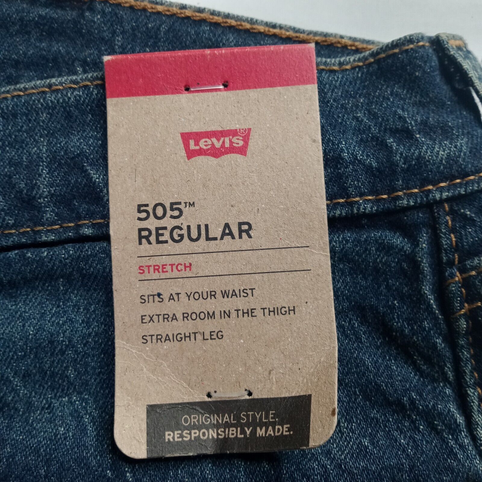 Levi's Levi's 505 Regular Jeans Men's 38x32 Blue Straight Leg Size US 38 / EU 54 - 5 Thumbnail