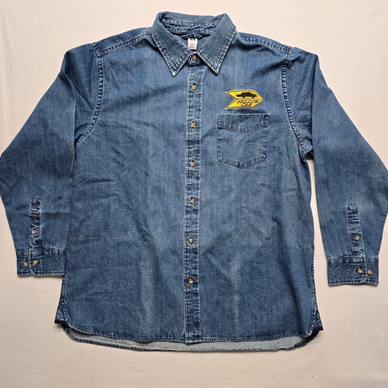 Other Gap Select Denim Shirt Yellow Taxi Cab Patch XL Button Up Size US XL / EU 56 / 4 - 1 Thumbnail
