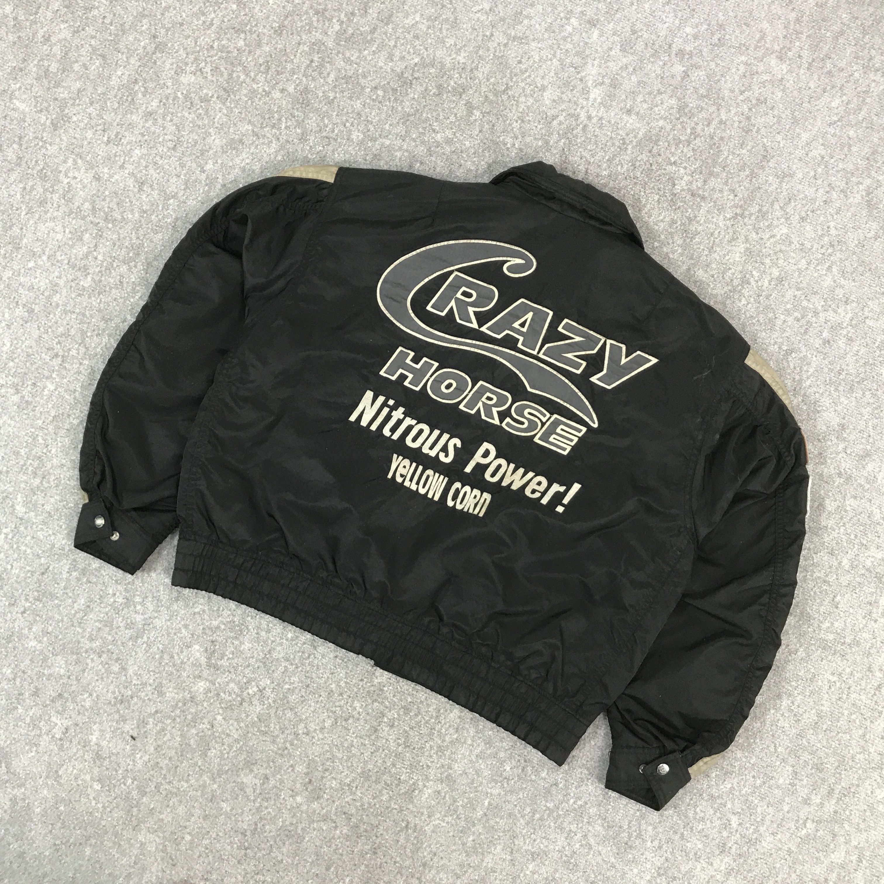 Japanese Brand × YELLOW CORN YELLOW CORN RACING BLACK BOMBER JACKET Size US M / EU 48-50 / 2 - 6 Thumbnail