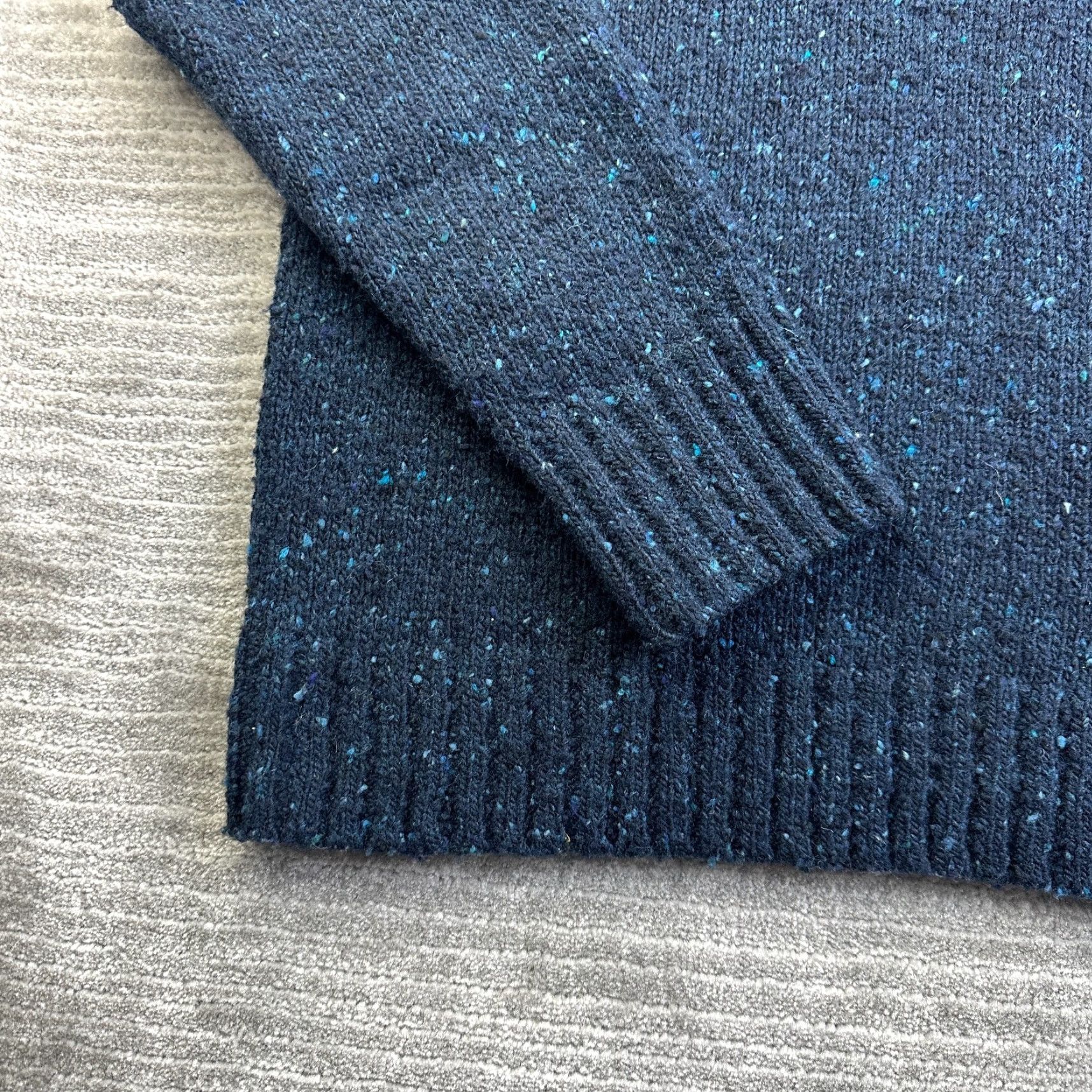 Banana Republic Banana Republic Sweater Mens Large Blue Wool Blend Mock Neck Size US L / EU 52-54 / 3 - 4 Thumbnail