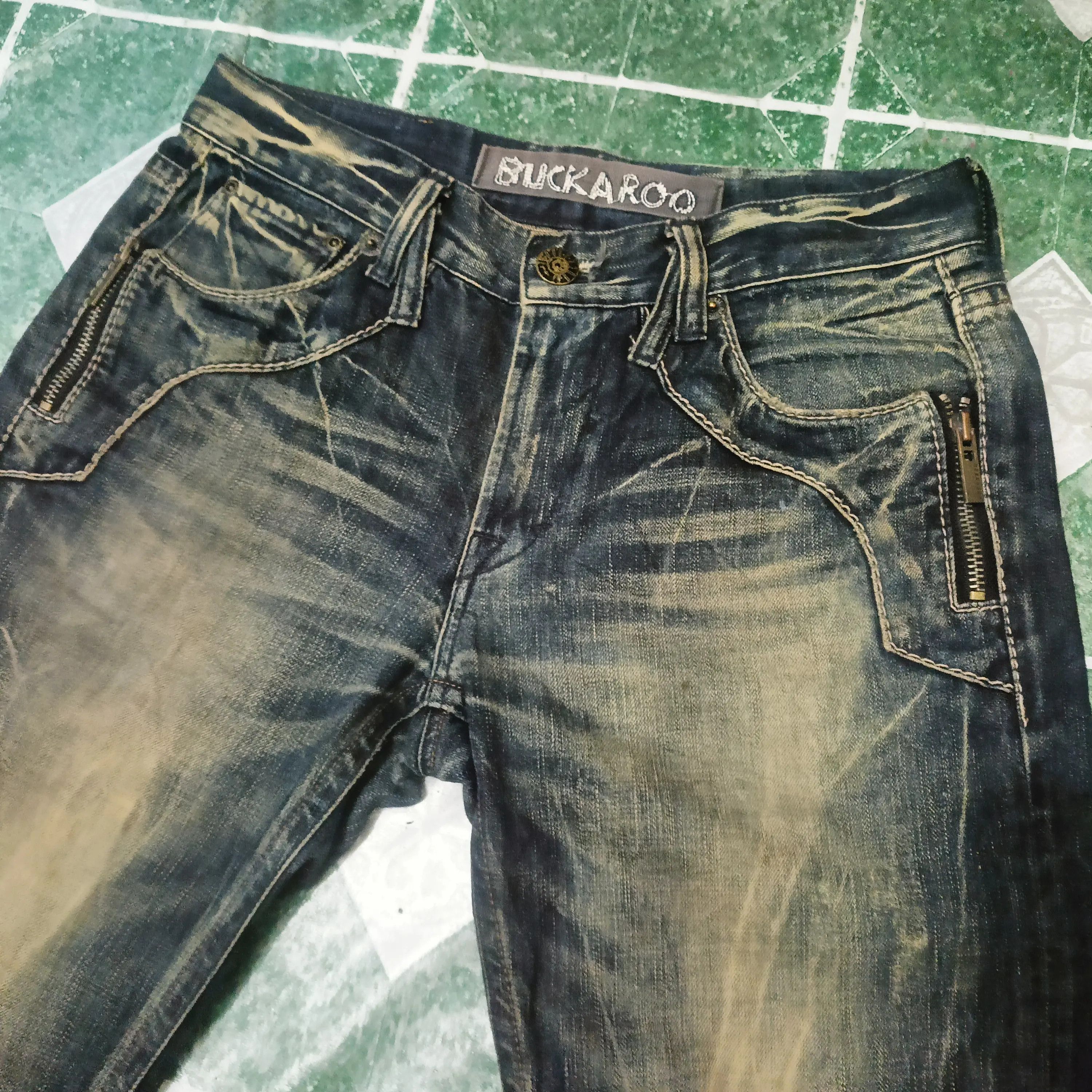 If Six Was Nine 90s Buckaroo jeans flared distressed jeans bootcut Size US 32 / EU 48 - 3 Thumbnail