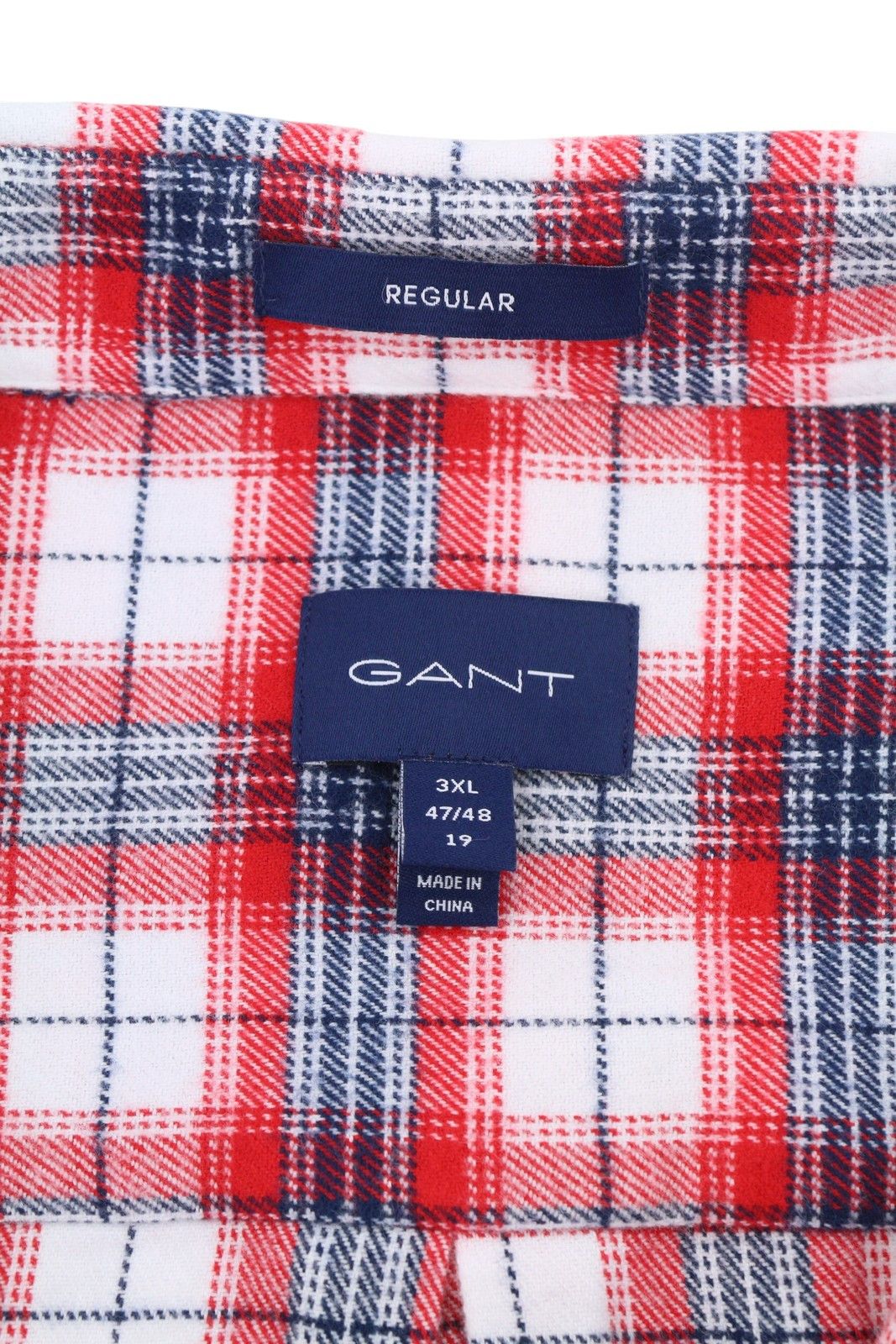 Gant FLANNEL CHECK 3XL Bright Red Button-Down Patch 87509 Size US XXL / EU 58 / 5 - 6 Thumbnail