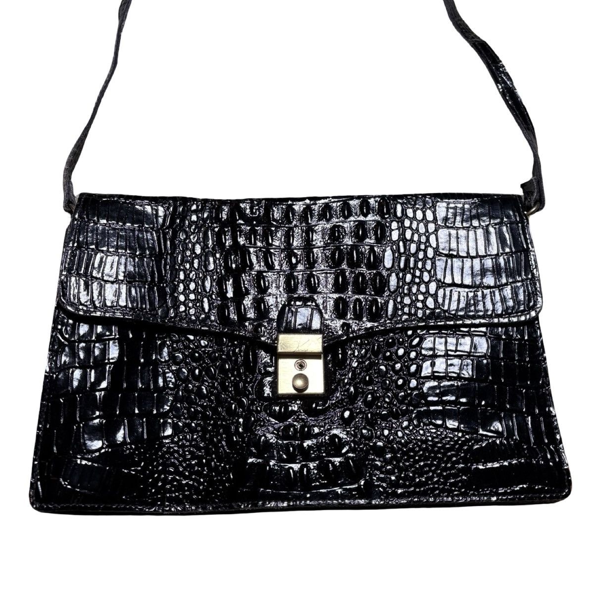 Other Vintage Sudhaus Genuine Leather Croc Alligator Purse Black Size ONE SIZE - 2 Thumbnail