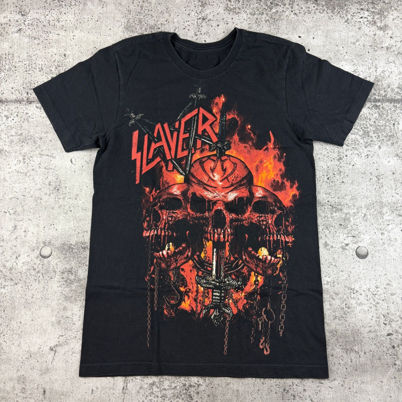 Band Tees × Vintage Slayer Band Shirt Size Small Skulls Sword Size Small 17x26 Size US S / EU 44-46 / 1 - 1 Thumbnail