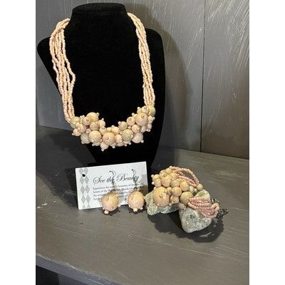 The Unbranded Brand Hand Made Necklace Philippines With Matching Earrings And Br Size ONE SIZE - 1 Thumbnail