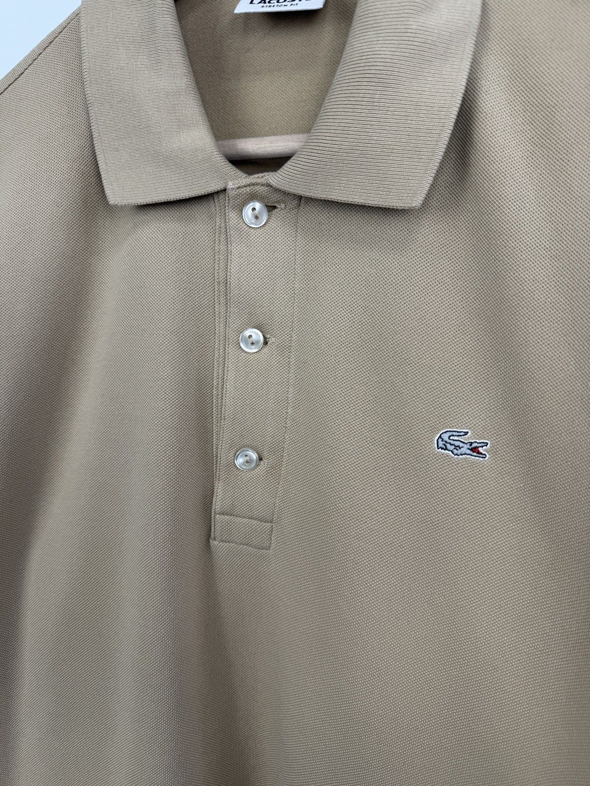 Lacoste 🇫🇷 Lacoste Limited Gray Crocodile Stretch Fit Polo T-Shirt Size US L / EU 52-54 / 3 - 4 Thumbnail