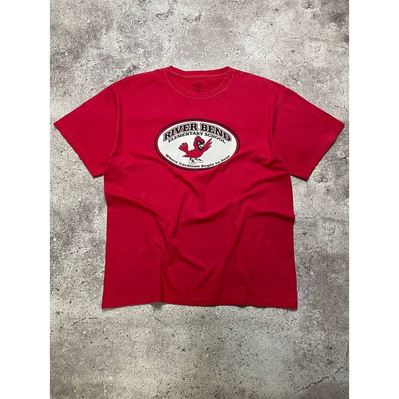 Port & Company × Vintage Vintage River Bend Elementary School T-Shirt Port & Company Size US L / EU 52-54 / 3 - 1 Thumbnail