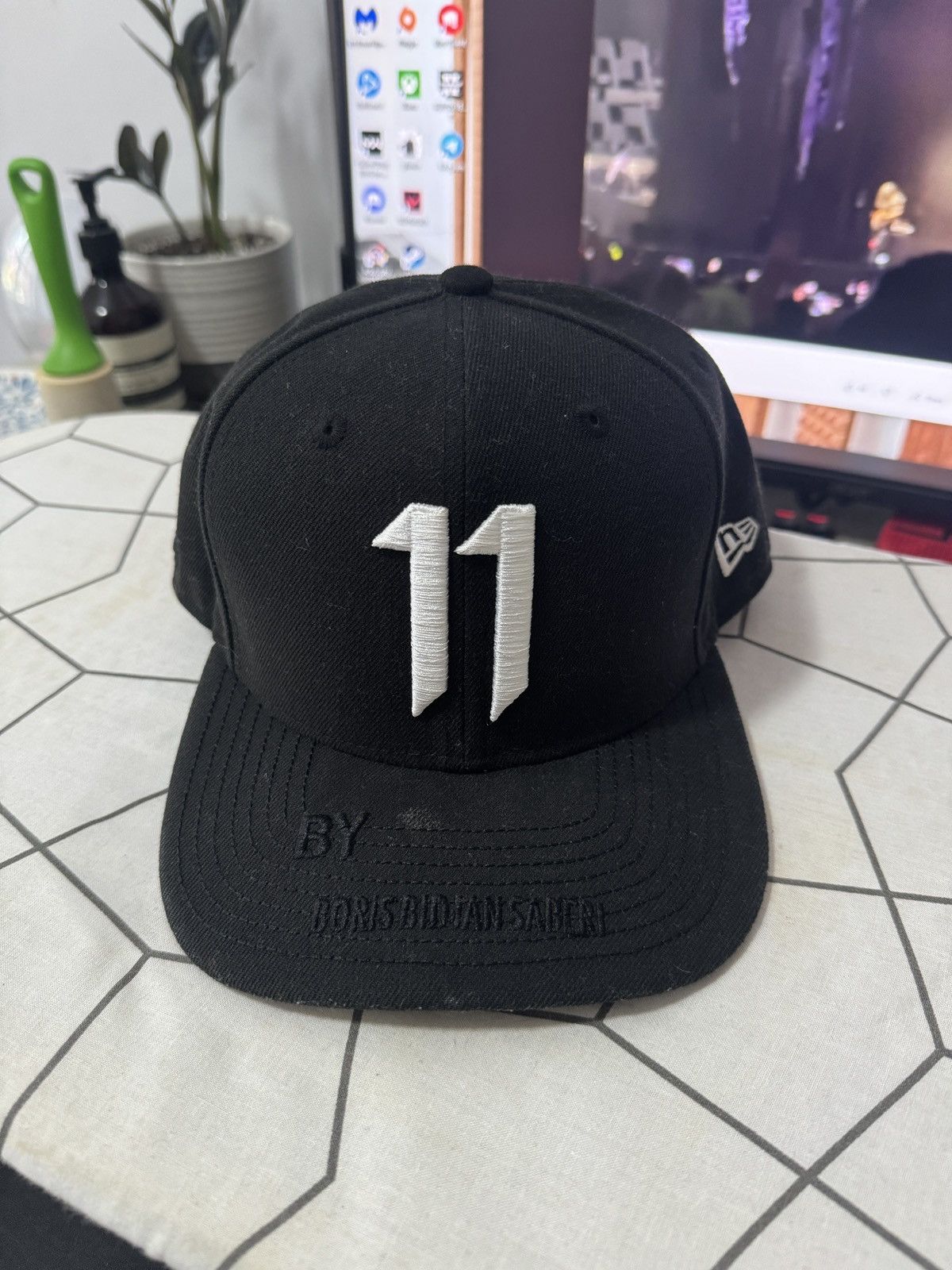 image of 11 By Boris Bidjan Saberi New Era Snapback in Black, Men's