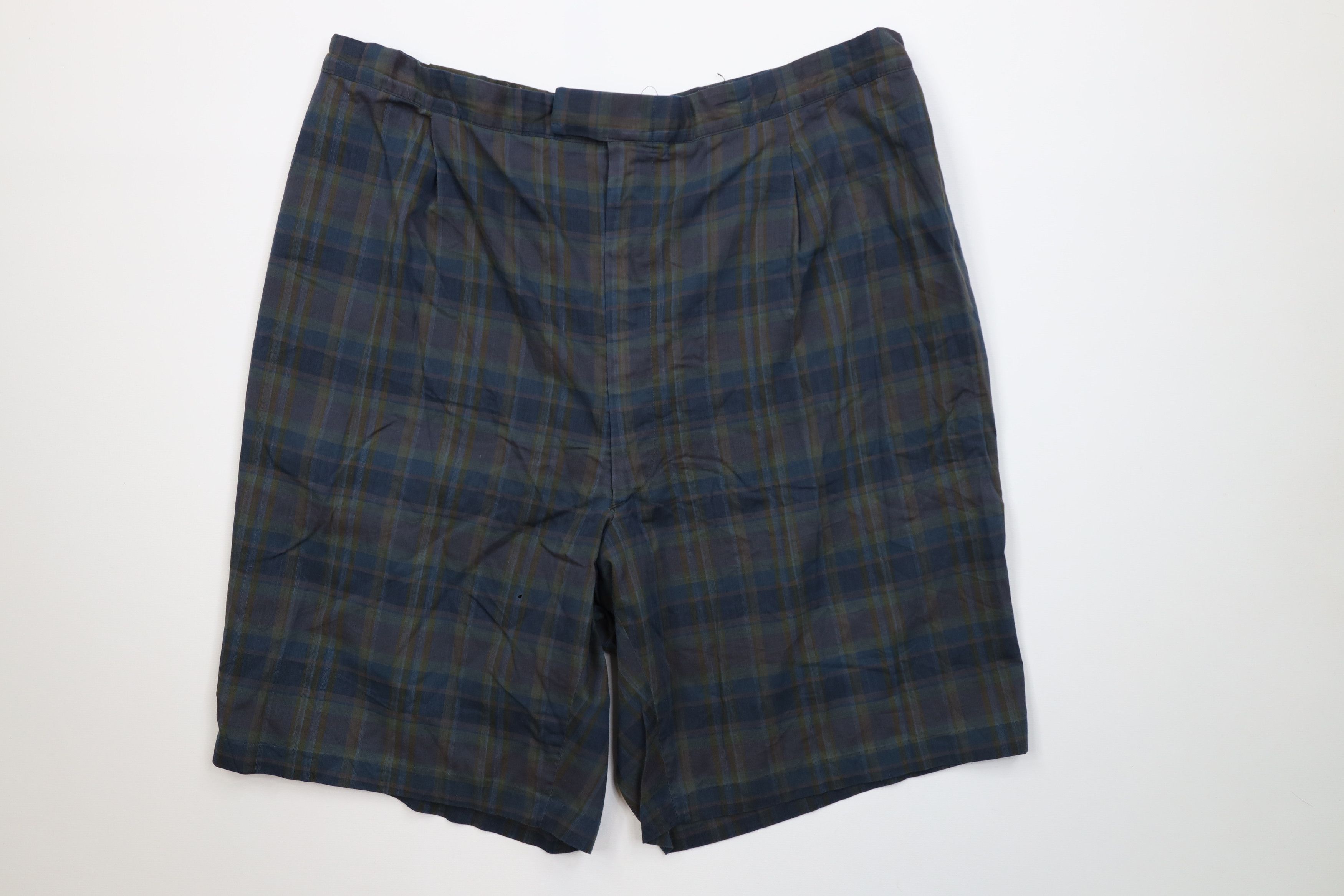 Vintage Vintage 50s Streetwear Madras Lightweight Chino Shorts USA Size US 38 / EU 54 - 1 Thumbnail