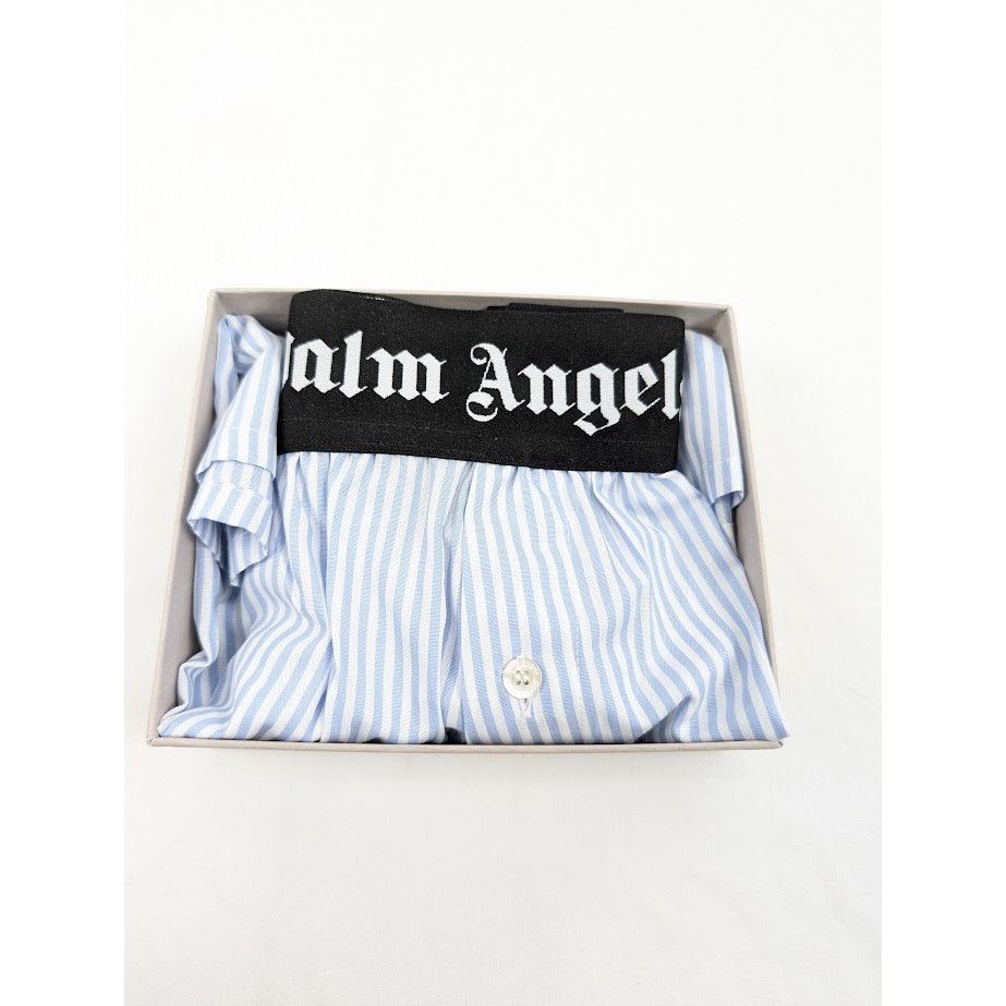 Palm Angels o1rshd1 Size: M/ Classic Logo Striped Boxer Light Blue Size US 32 / EU 48 - 18 Thumbnail